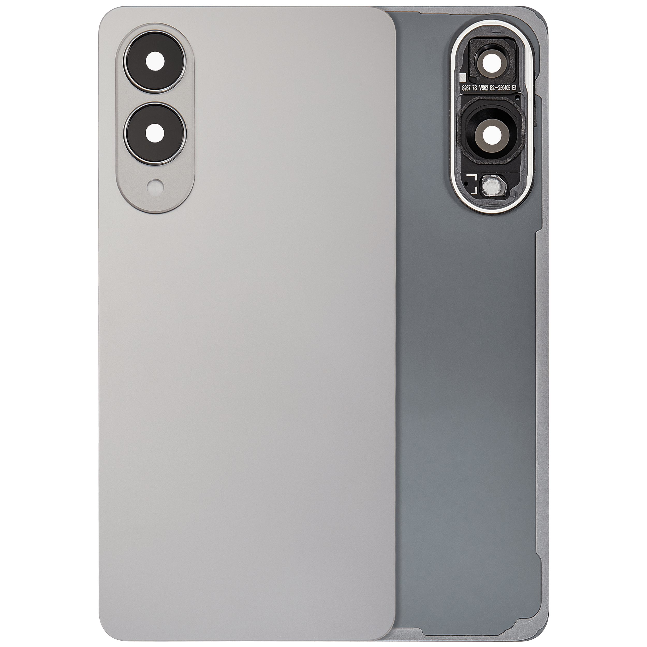 vetro cover posteriore con Vetro fotocamera per Samsung Galaxy S25 Edge (No Logo) (Titanio Argento)