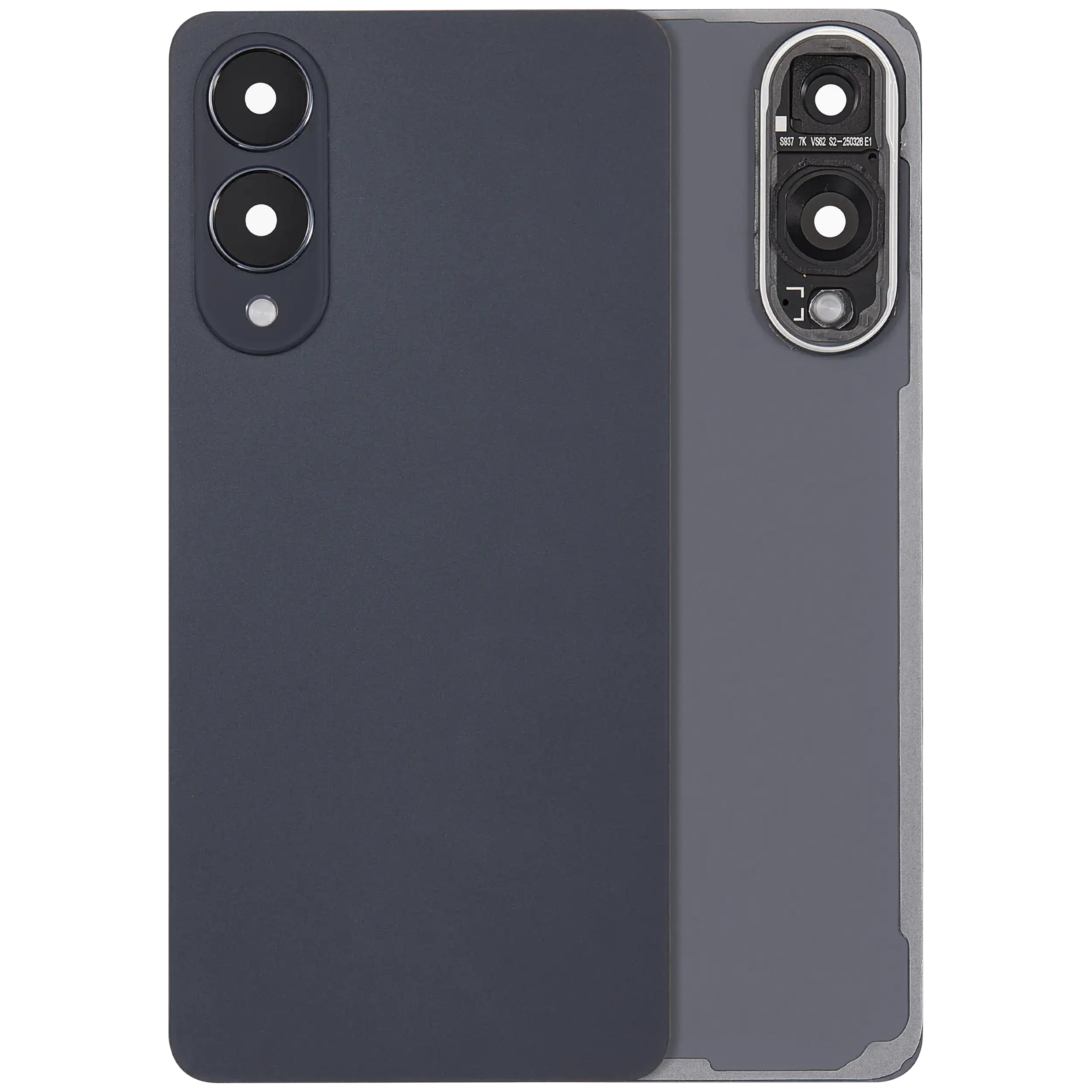 vetro cover posteriore con Vetro fotocamera per Samsung Galaxy S25 Edge (No Logo) (Titanio Jetblack)