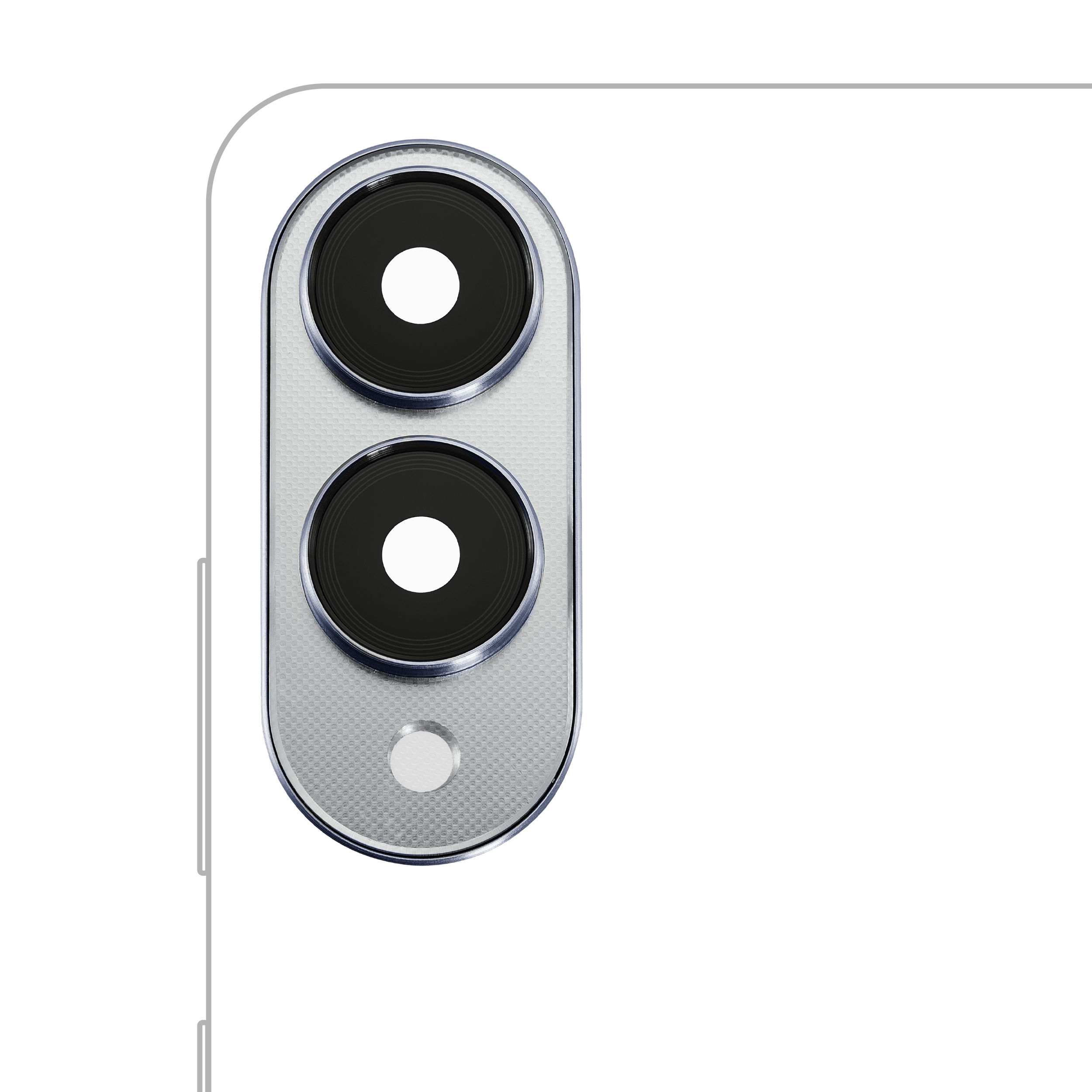 Lente fotocamera posteriore con Cover Cornice Ring per Samsung Galaxy S25 Edge (S937) (Titanio Argento)