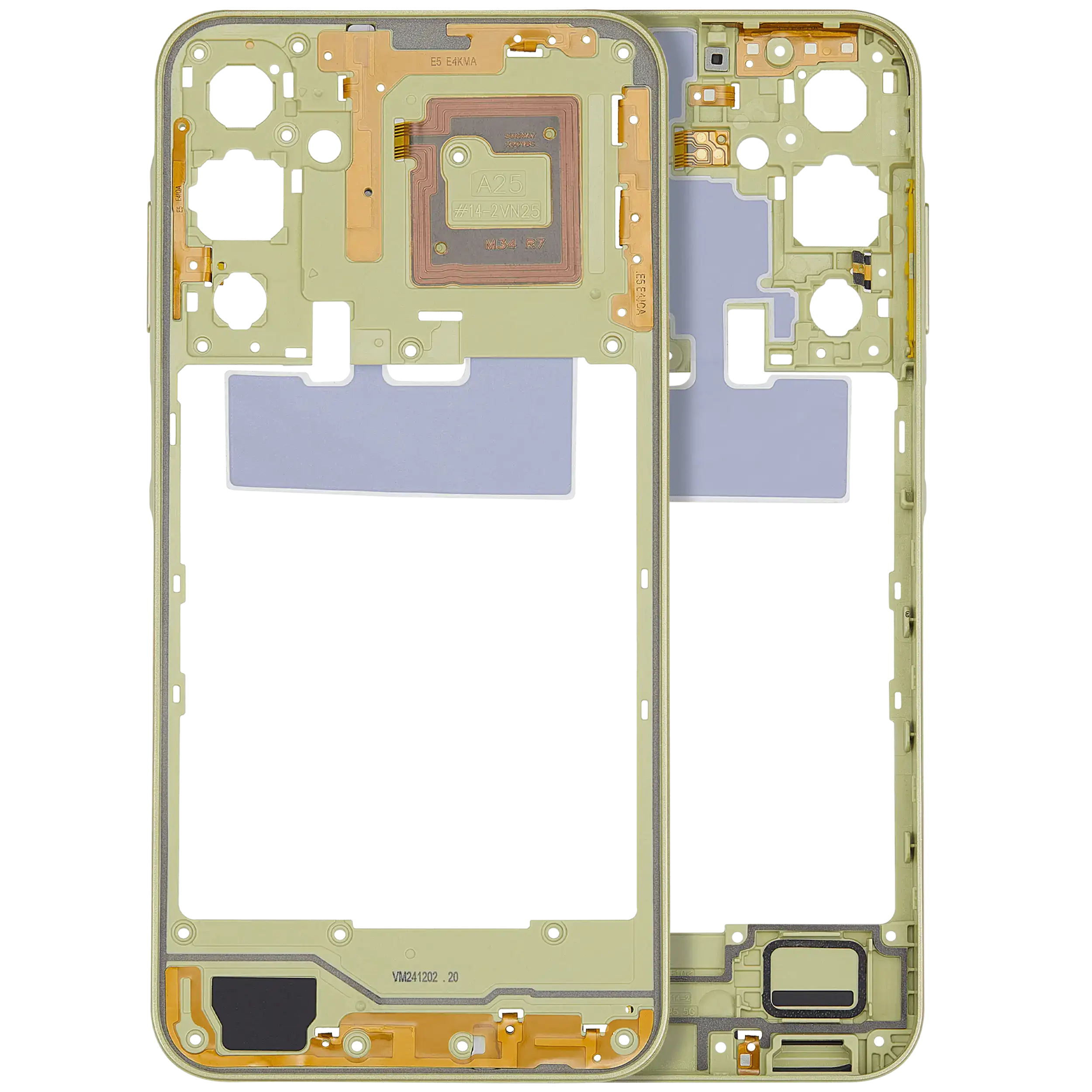 Frame centrale per Samsung Galaxy A25 5G (A256 / 2023) (Personality Giallo)