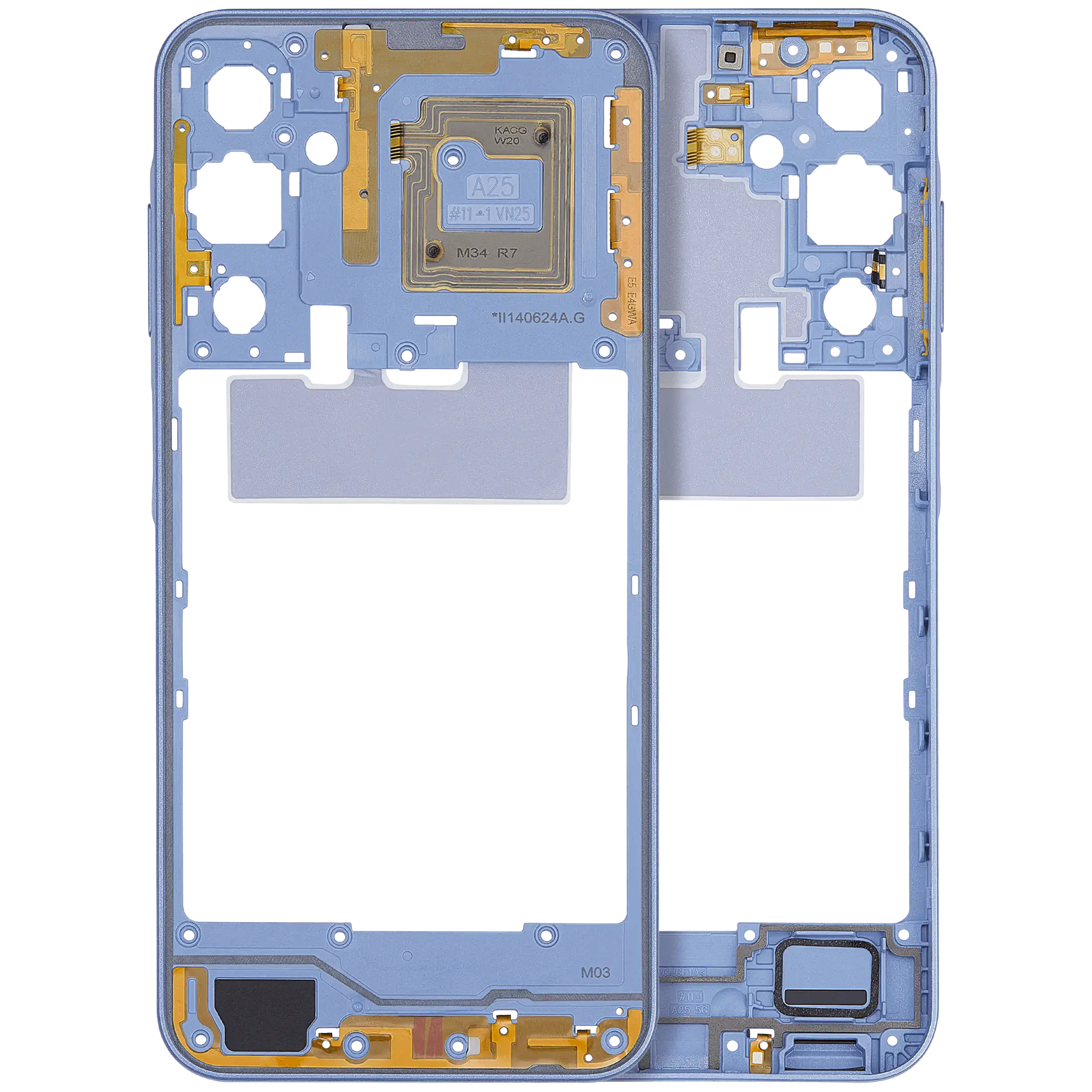 Frame centrale per Samsung Galaxy A25 5G (A256 / 2023) (Optimistic Blu)