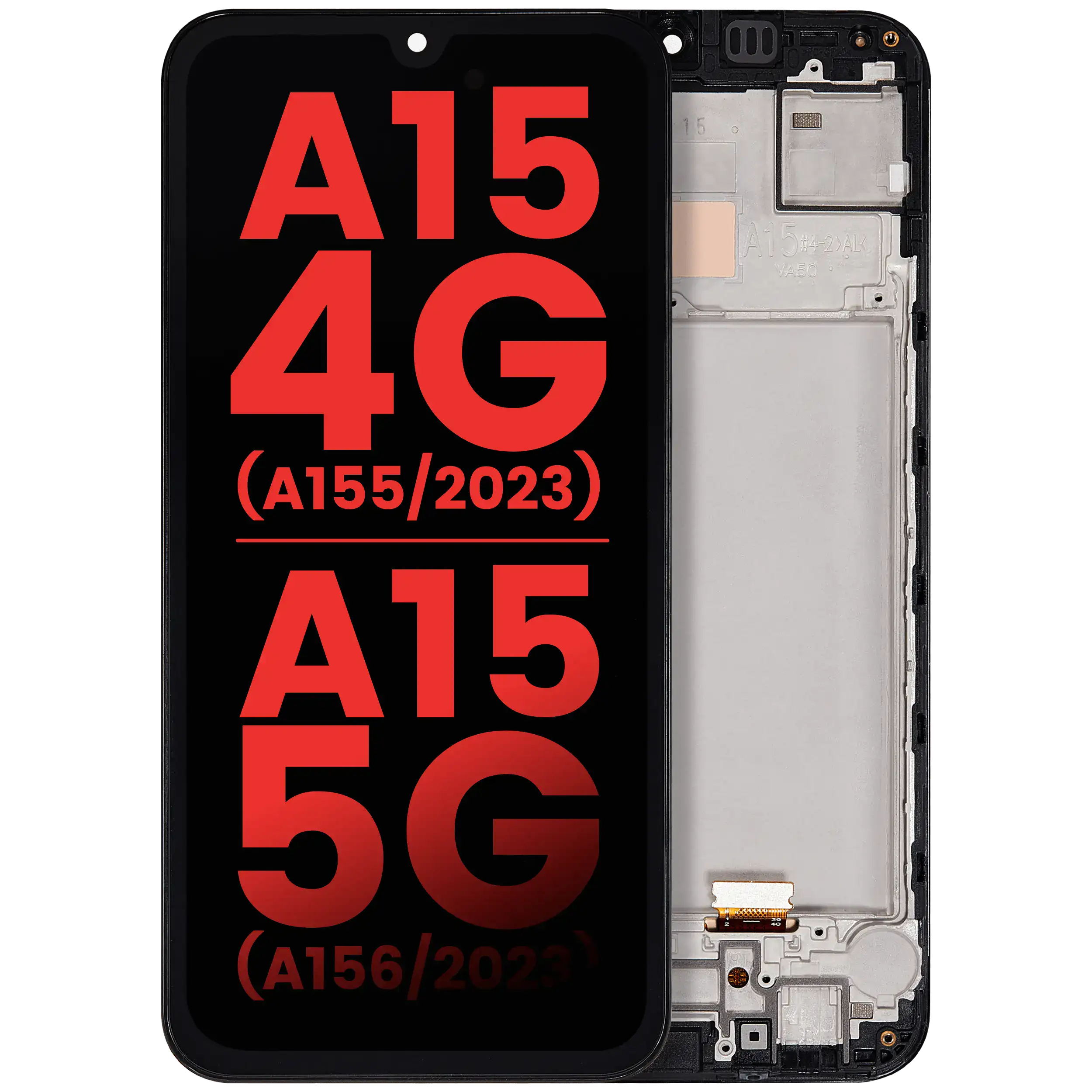 Display OLED completo con Frame compatibile per Samsung Galaxy A15 4G (A155 / 2023) / A15 5G (A156 / 2023) (tutti i colori)