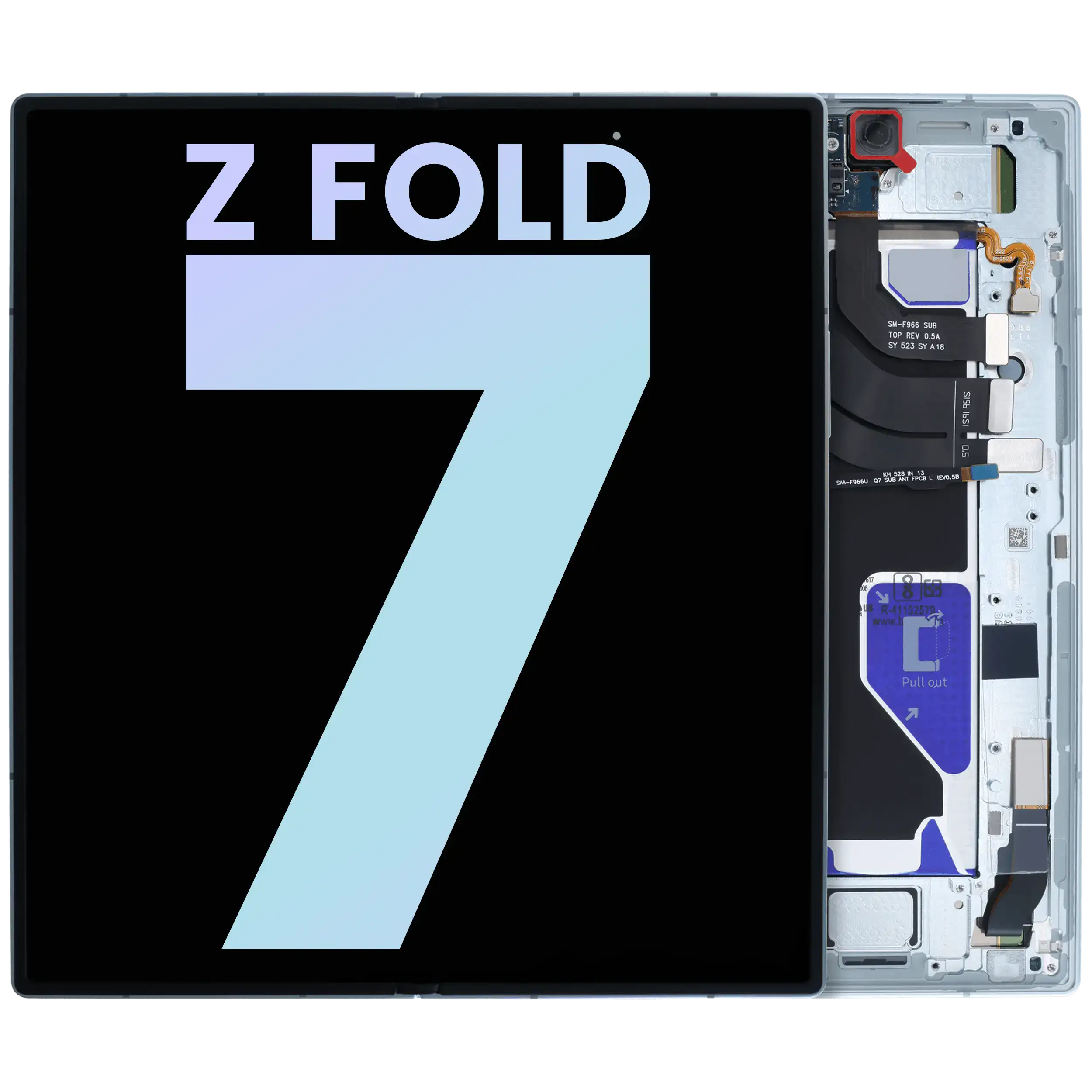Inner Display OLED completo con Frame per Samsung Galaxy Z Fold 7 5G (US e International) (Service Pack) (Mint)