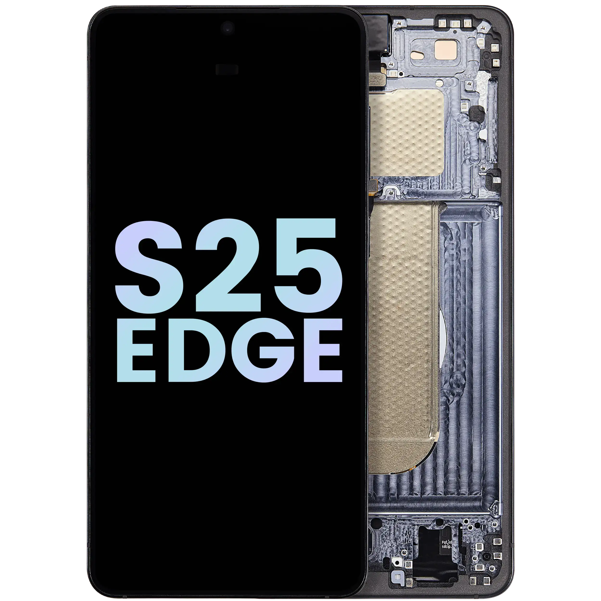 Display OLED completo con Frame compatibile per Samsung Galaxy S25 Edge (Service Pack) (Titanio Jetblack)
