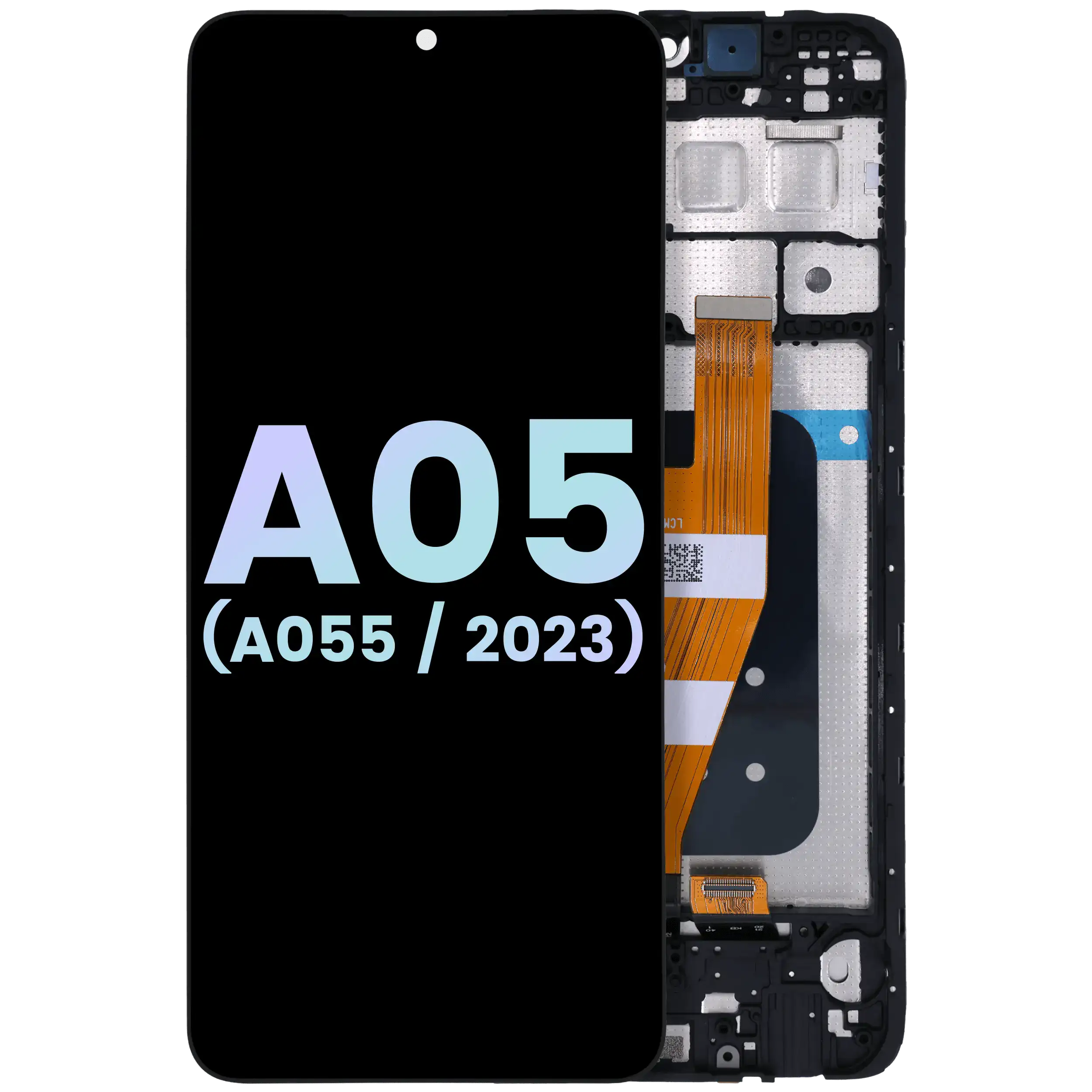 Display OLED completo con Frame compatibile per Samsung Galaxy A05 (A055 / 2023) (Service Pack) (Nero)