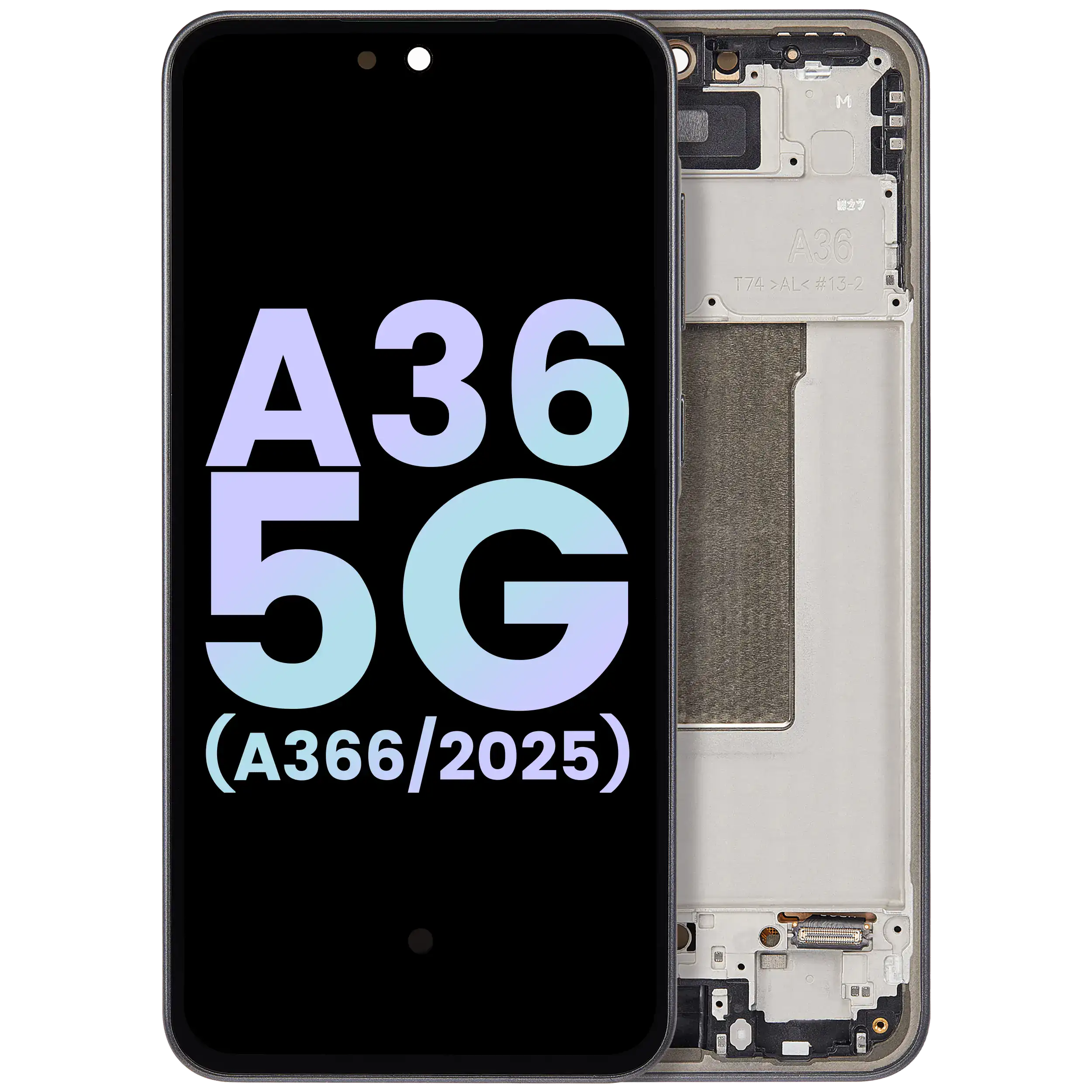 Display OLED completo con Frame per Samsung Galaxy A36 5G (A366 / 2025) (Service Pack) (Nero)