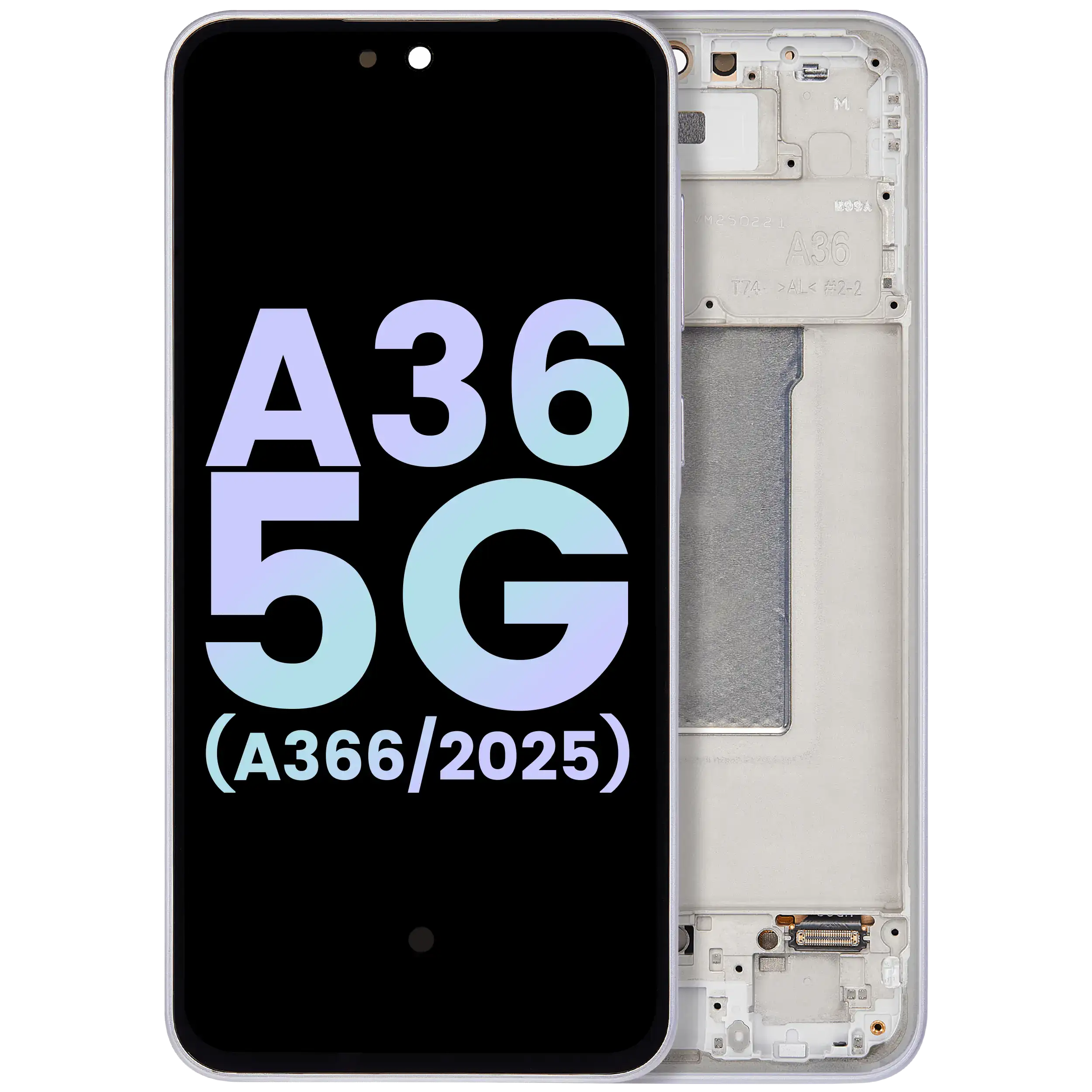 Display OLED completo con Frame per Samsung Galaxy A36 5G (A366 / 2025) (Service Pack) (Lavanda)