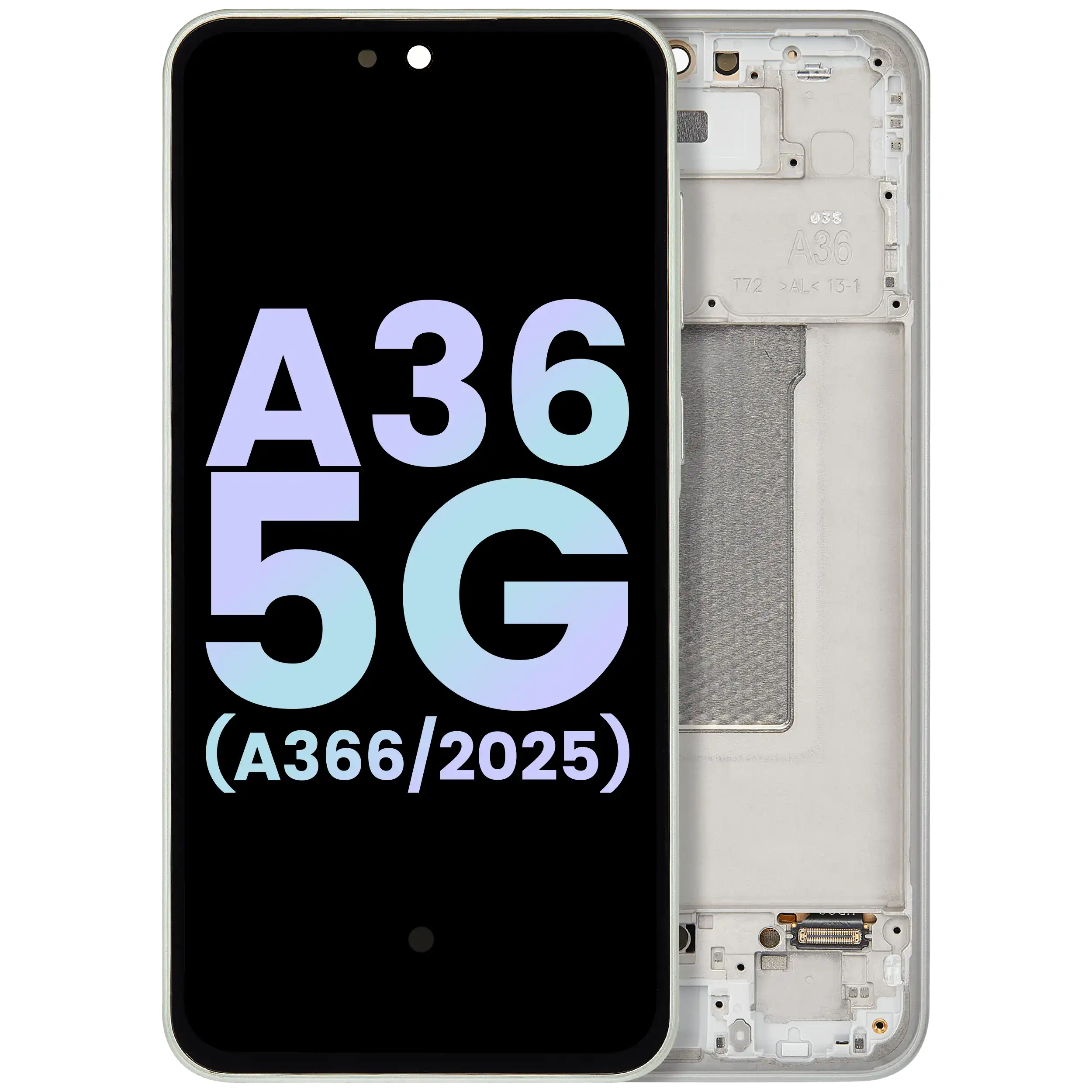 Display OLED completo con Frame per Samsung Galaxy A36 5G (A366 / 2025) (Service Pack) (Lime)