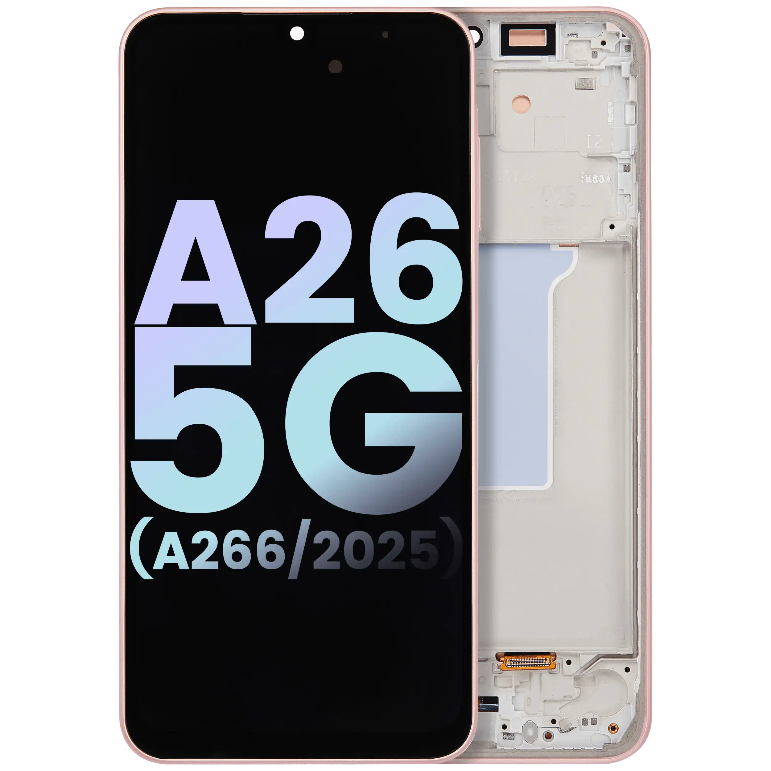 Display OLED completo con Frame compatibile per Samsung Galaxy A26 5G (A266 / 2025) (Service Pack) (Peach Rosa)