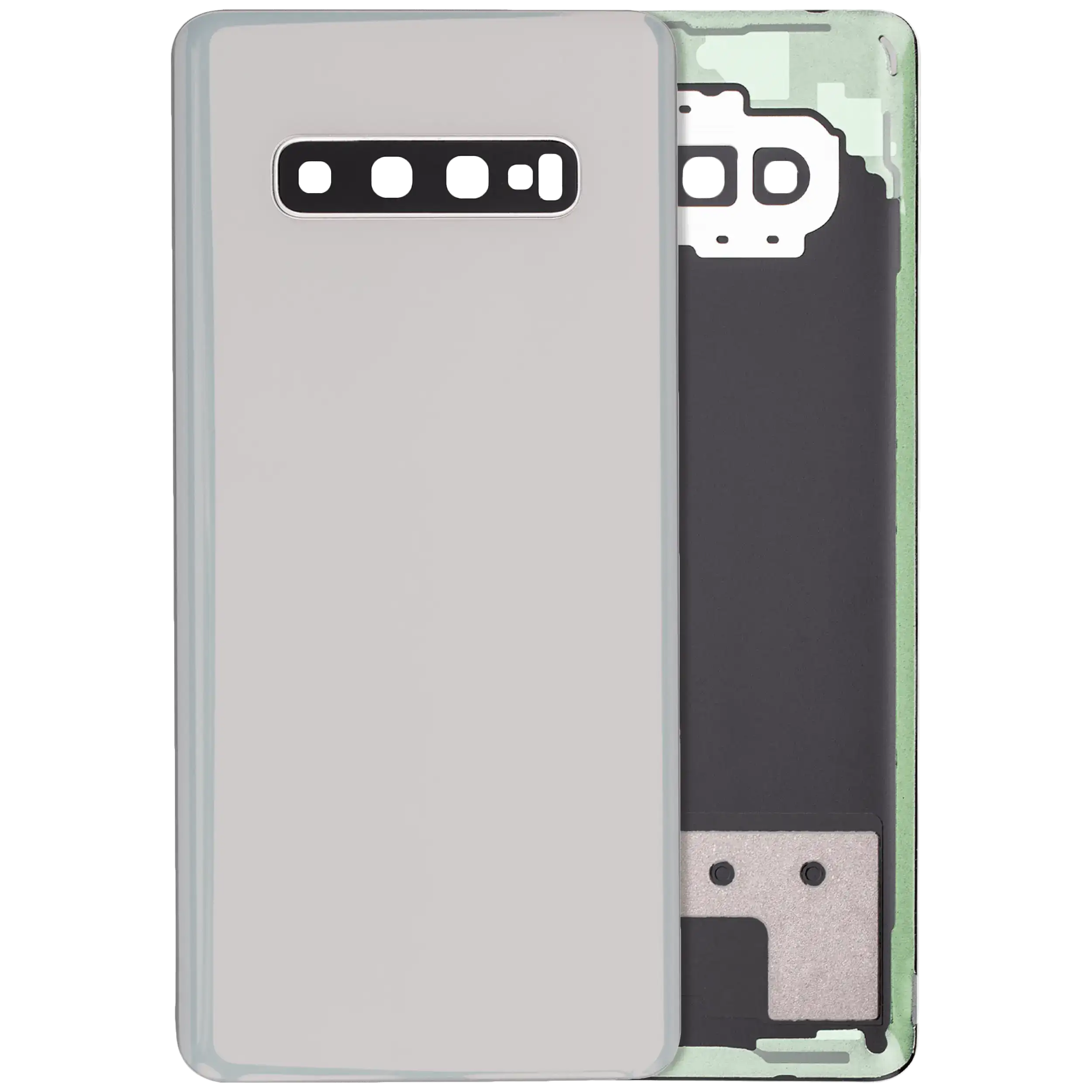 vetro cover posteriore con Vetro fotocamera per Samsung Galaxy S10 Plus (Service Pack) (Prism Argento)