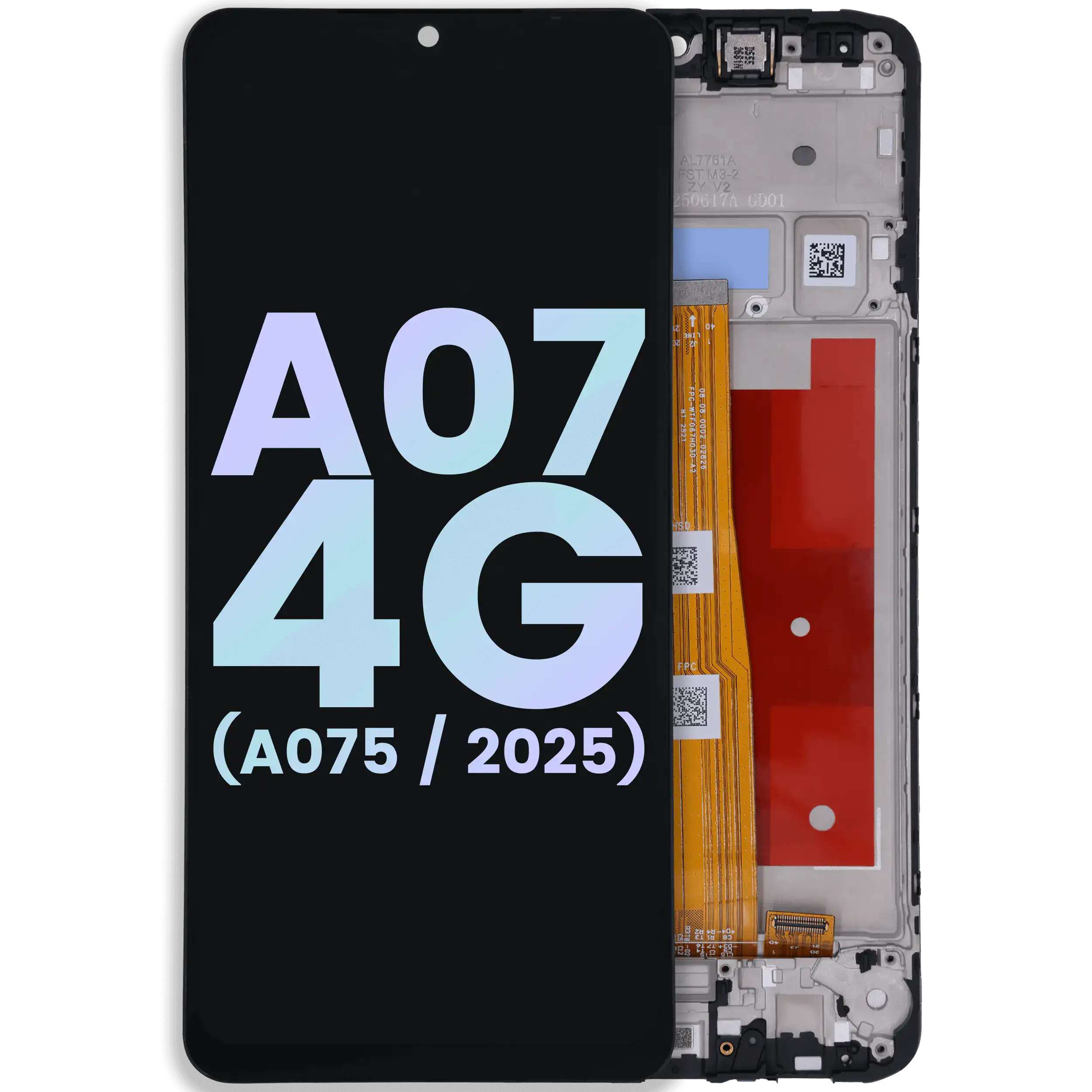 Display LCD completo con Frame per Samsung Galaxy A07 4G (A075 / 2025) (Service Pack) (tutti i colori)