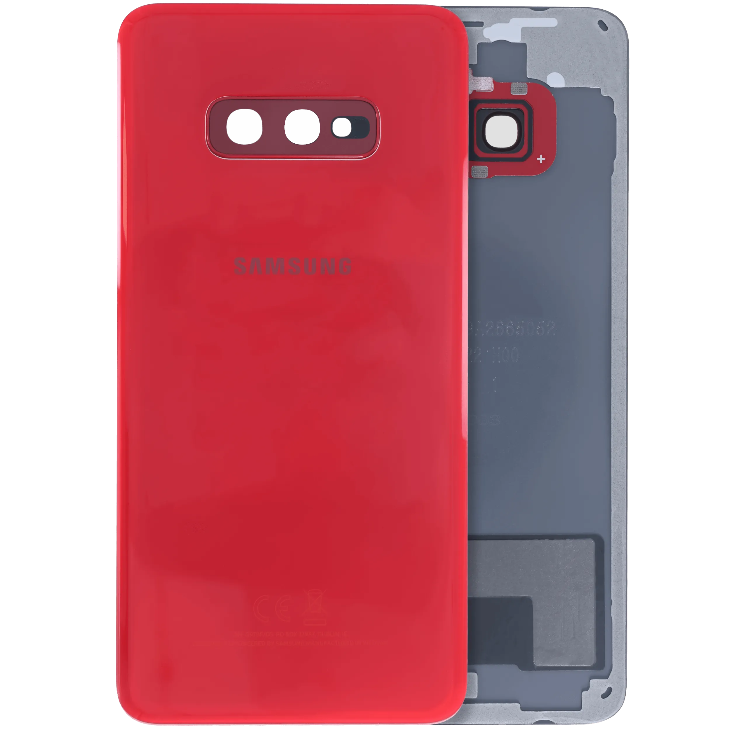 vetro cover posteriore con Vetro fotocamera per Samsung Galaxy S10e (Service Pack) (Rosso)