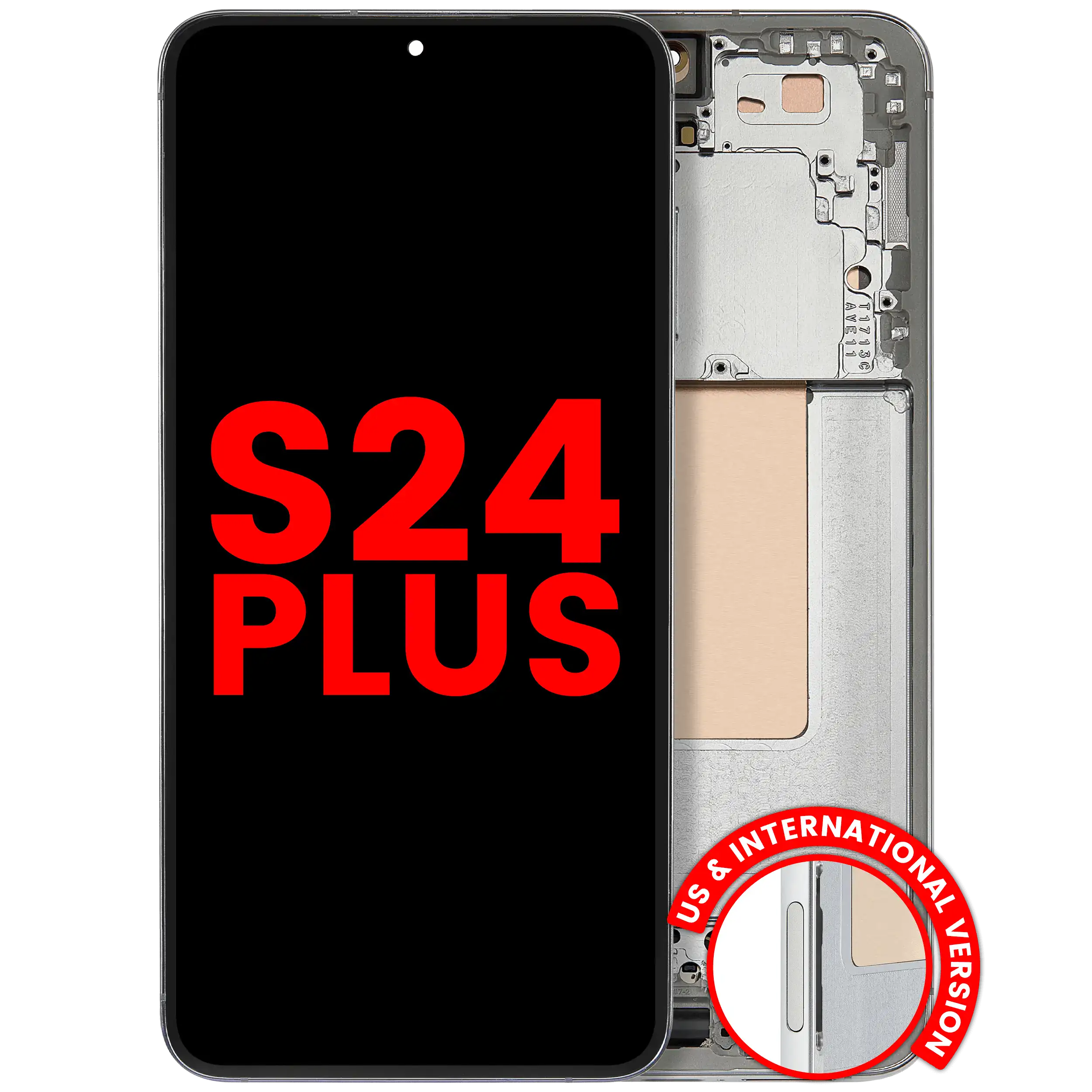 Display OLED completo con Frame compatibile per Samsung Galaxy S24 Plus 5G (US e International Version) (Jade Verde)