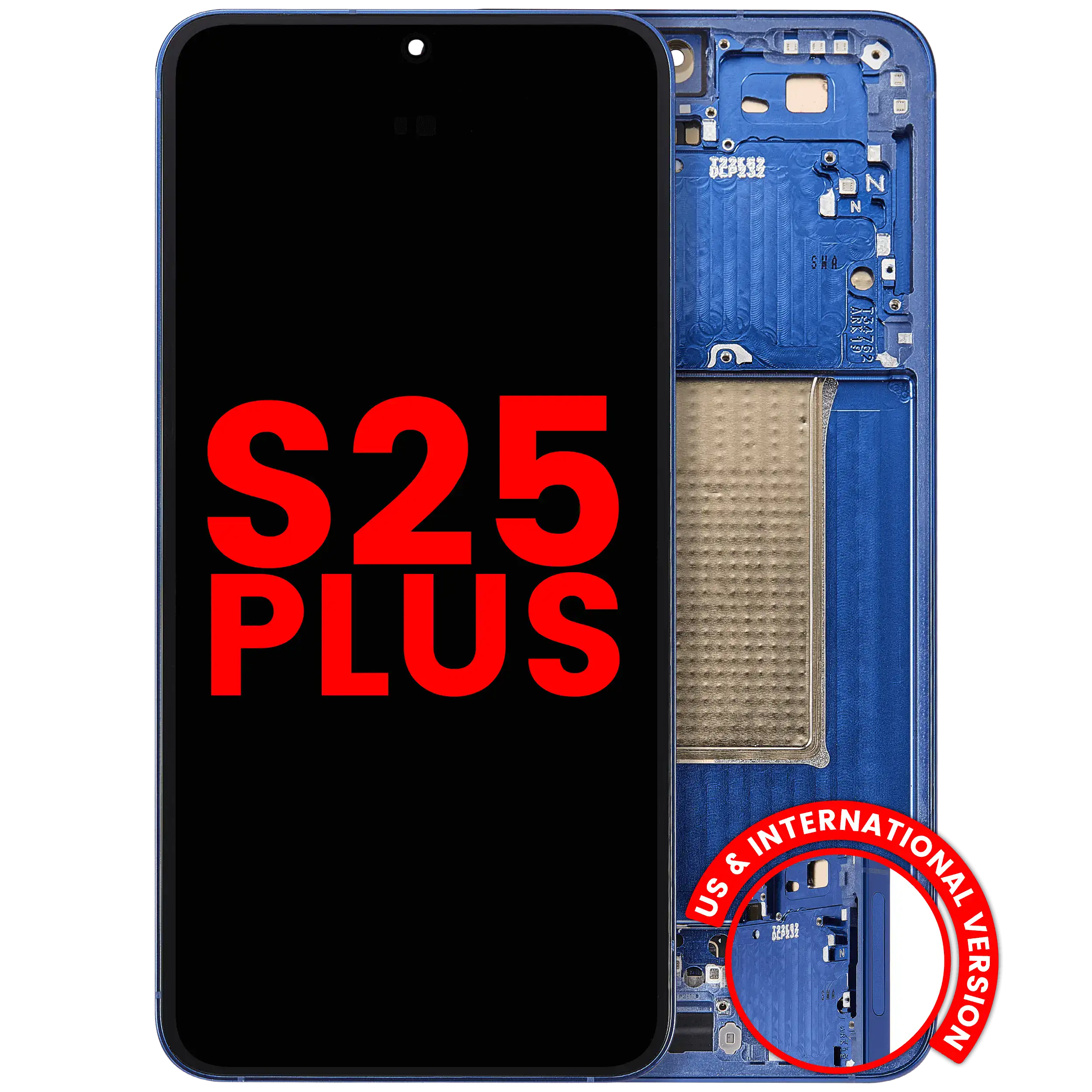 Display OLED completo con Frame per Samsung Galaxy S25 Plus 5G (US e International Version) (Navy)
