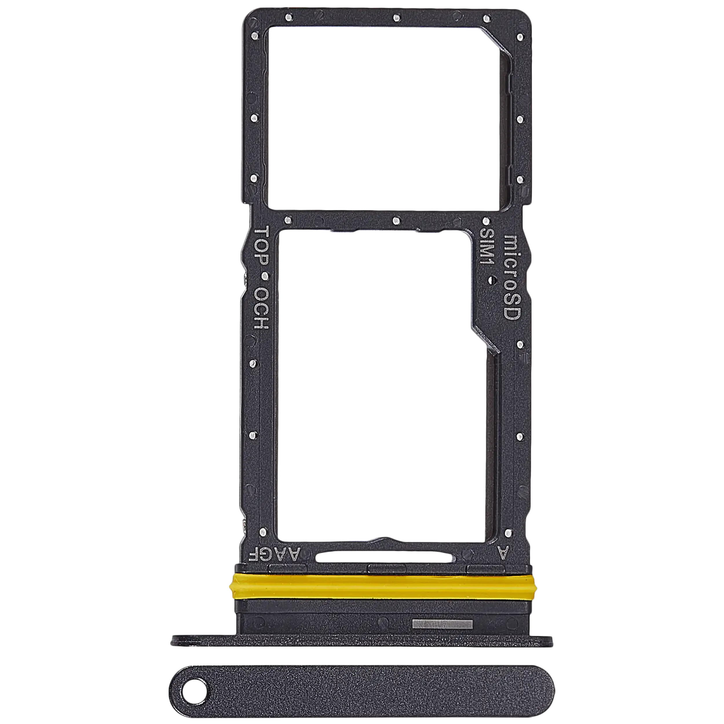 Carrellino SIM singola per Samsung Galaxy A17 4G (A175 / 2025) (Premium) (Nero)
