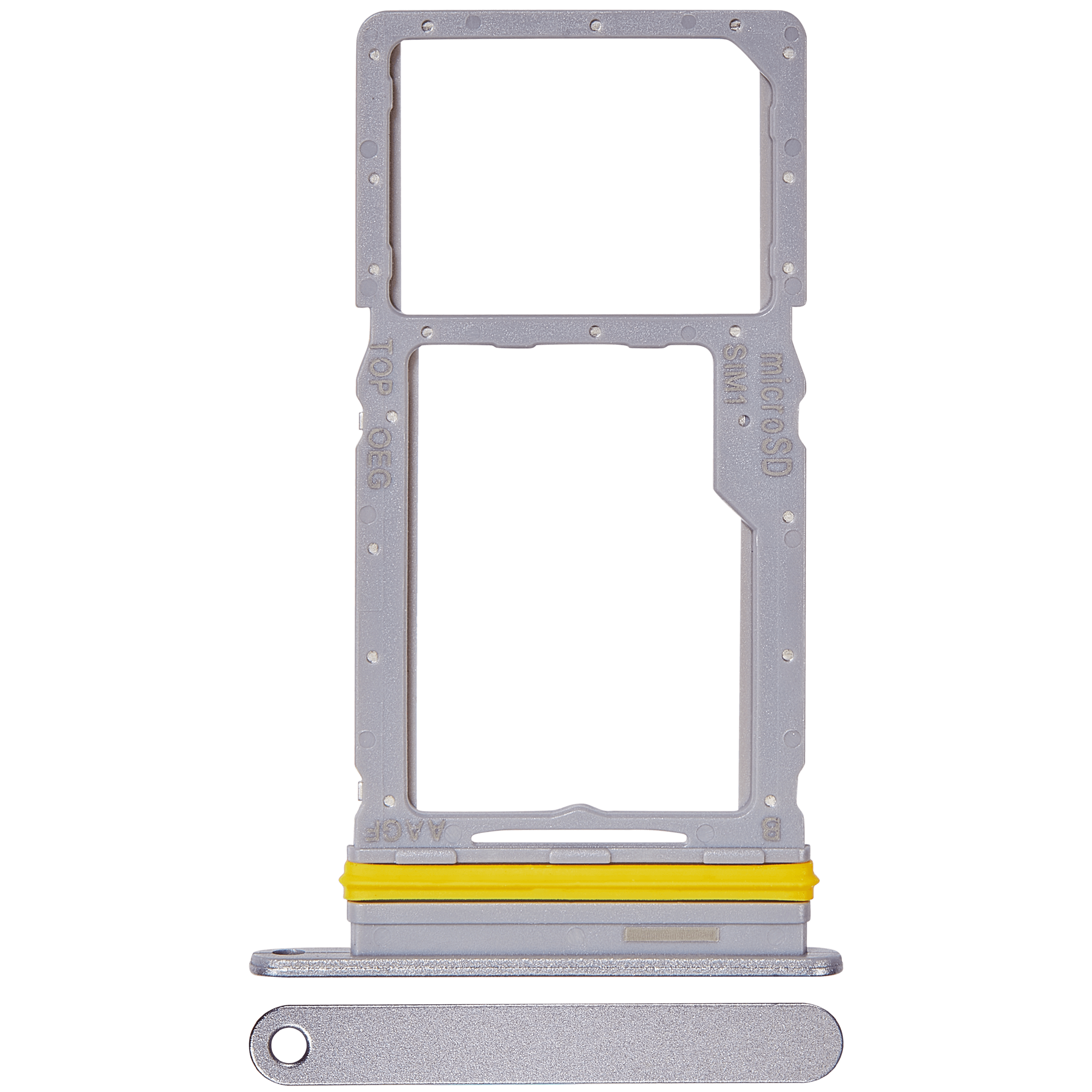Carrellino SIM singola per Samsung Galaxy A17 5G (A176 / 2025) (Premium) (Grigio)
