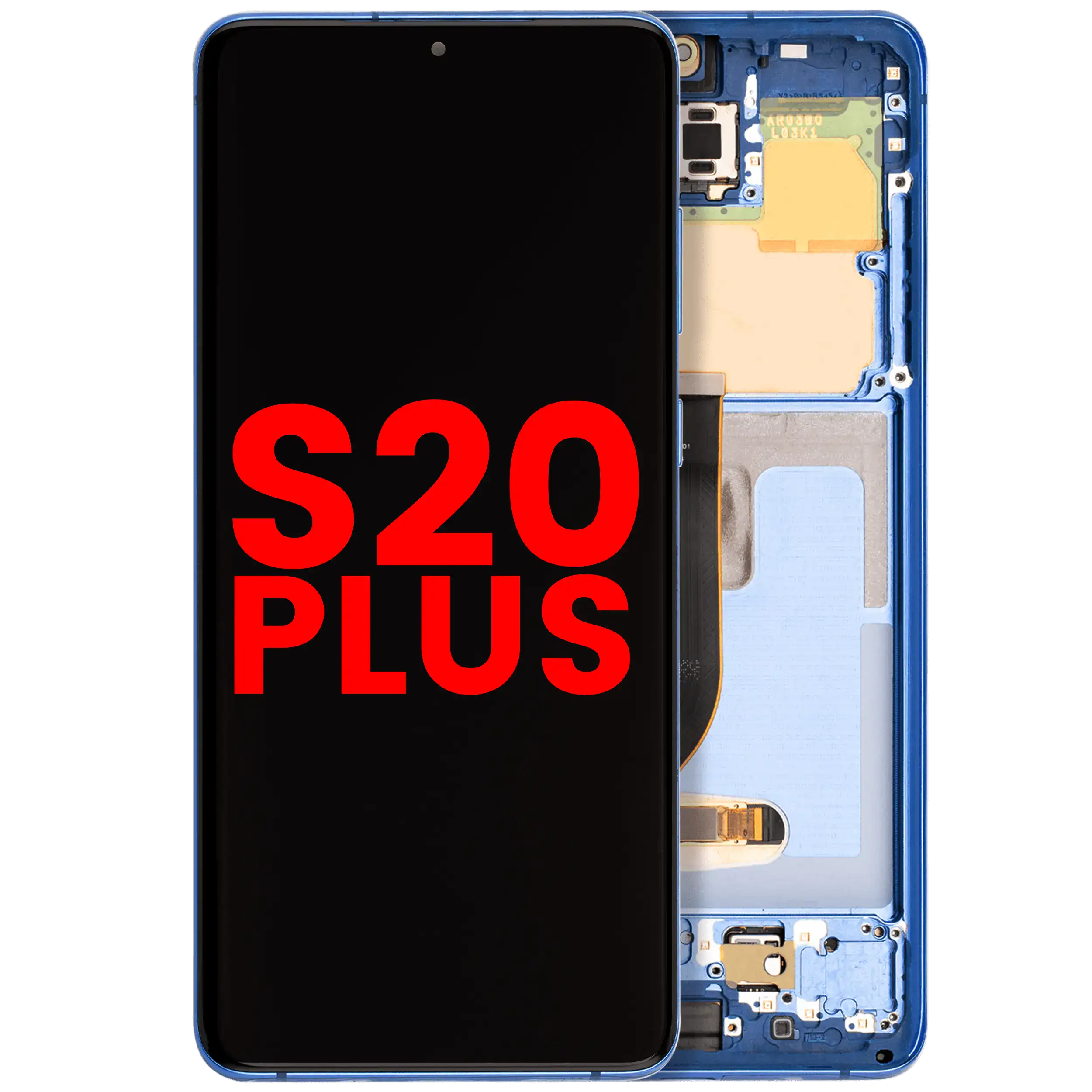 Display OLED completo con Frame per Samsung Galaxy S20 Plus 5G (Aura Blu)