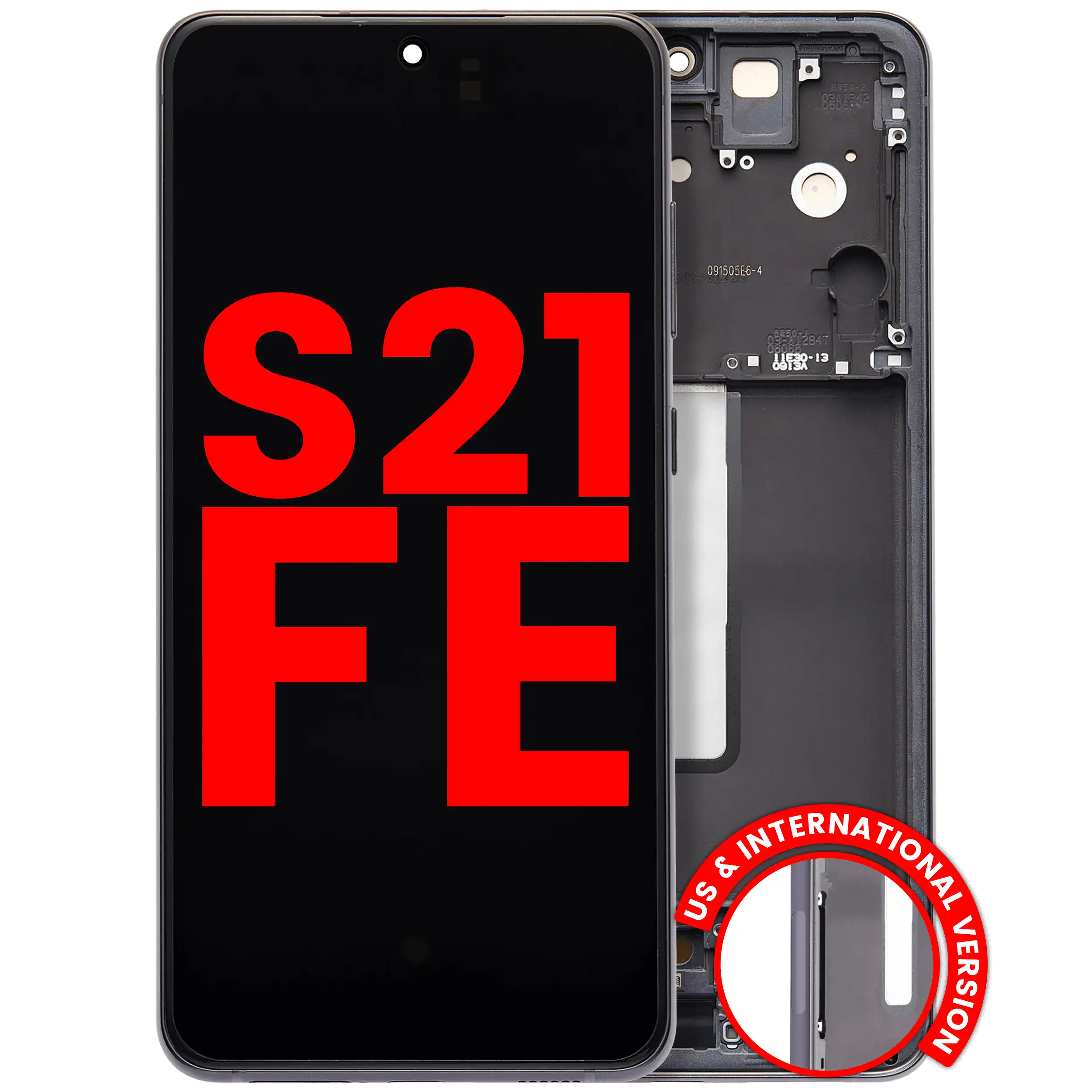 Display OLED completo con Frame per Samsung Galaxy S21 FE 5G (US e International Version) (Grafite)