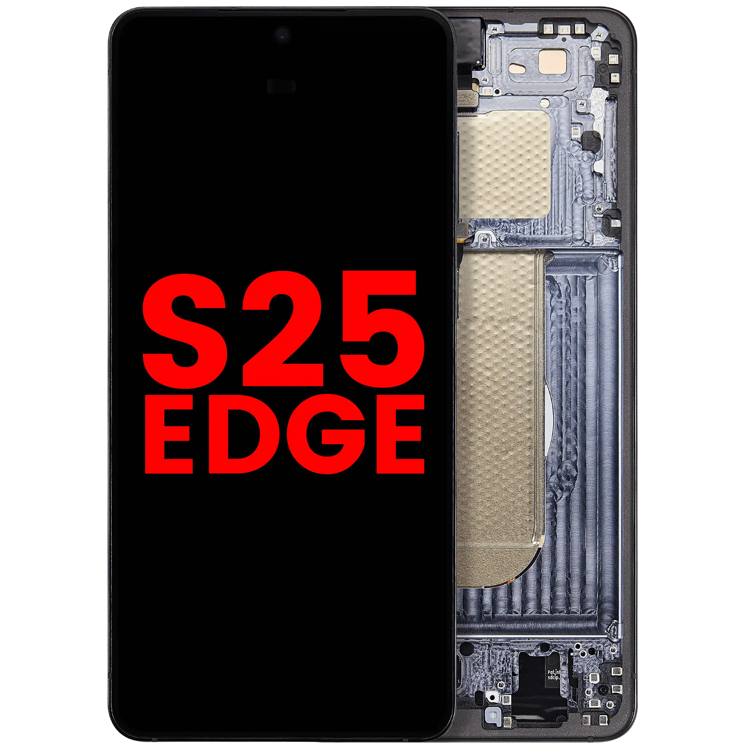 Display OLED completo con Frame per Samsung Galaxy S25 Edge (US e International Version) (Titanio Jetblack)