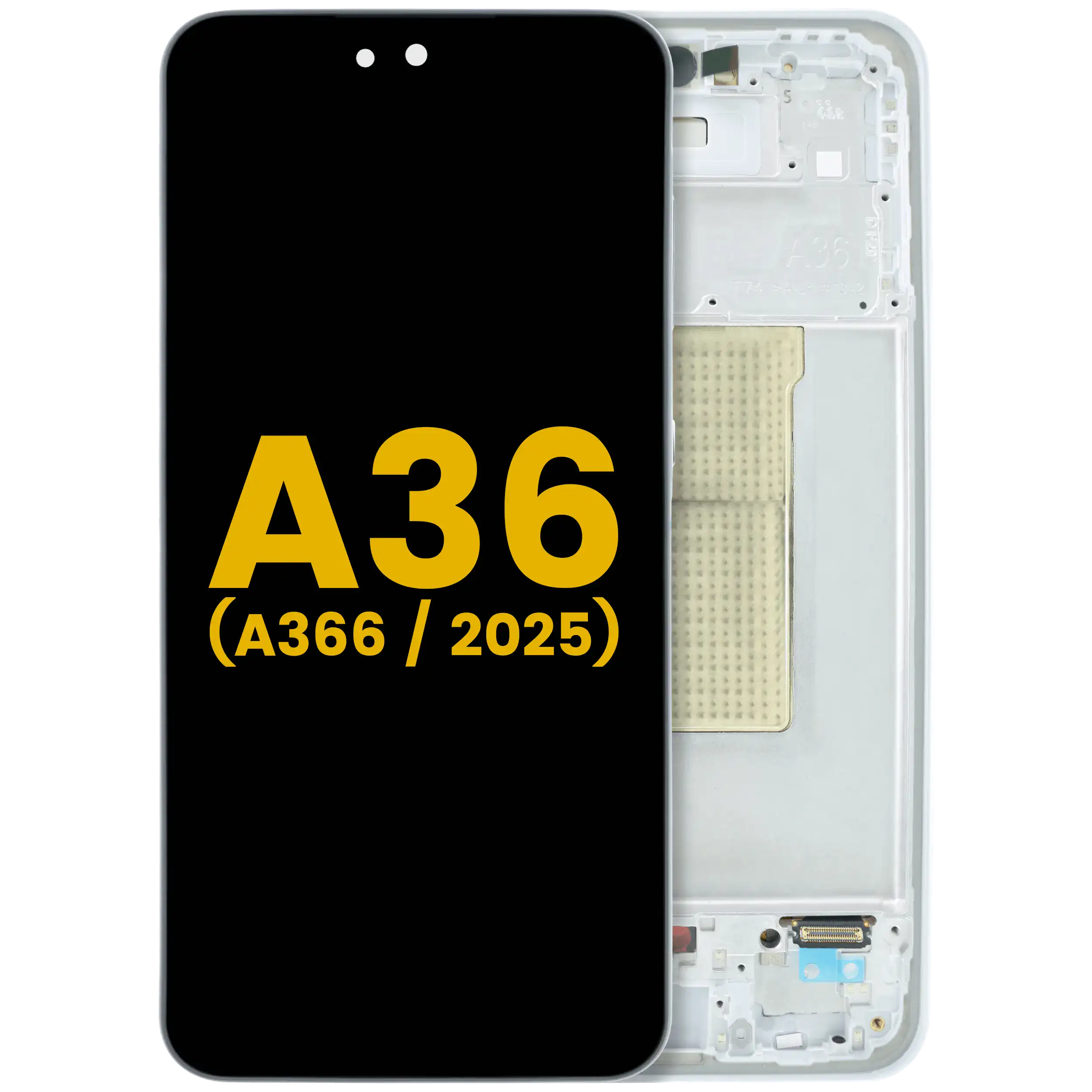 Display OLED completo con Frame per Samsung Galaxy A36 5G (A366 / 2025) (Refurbished) (Bianco)