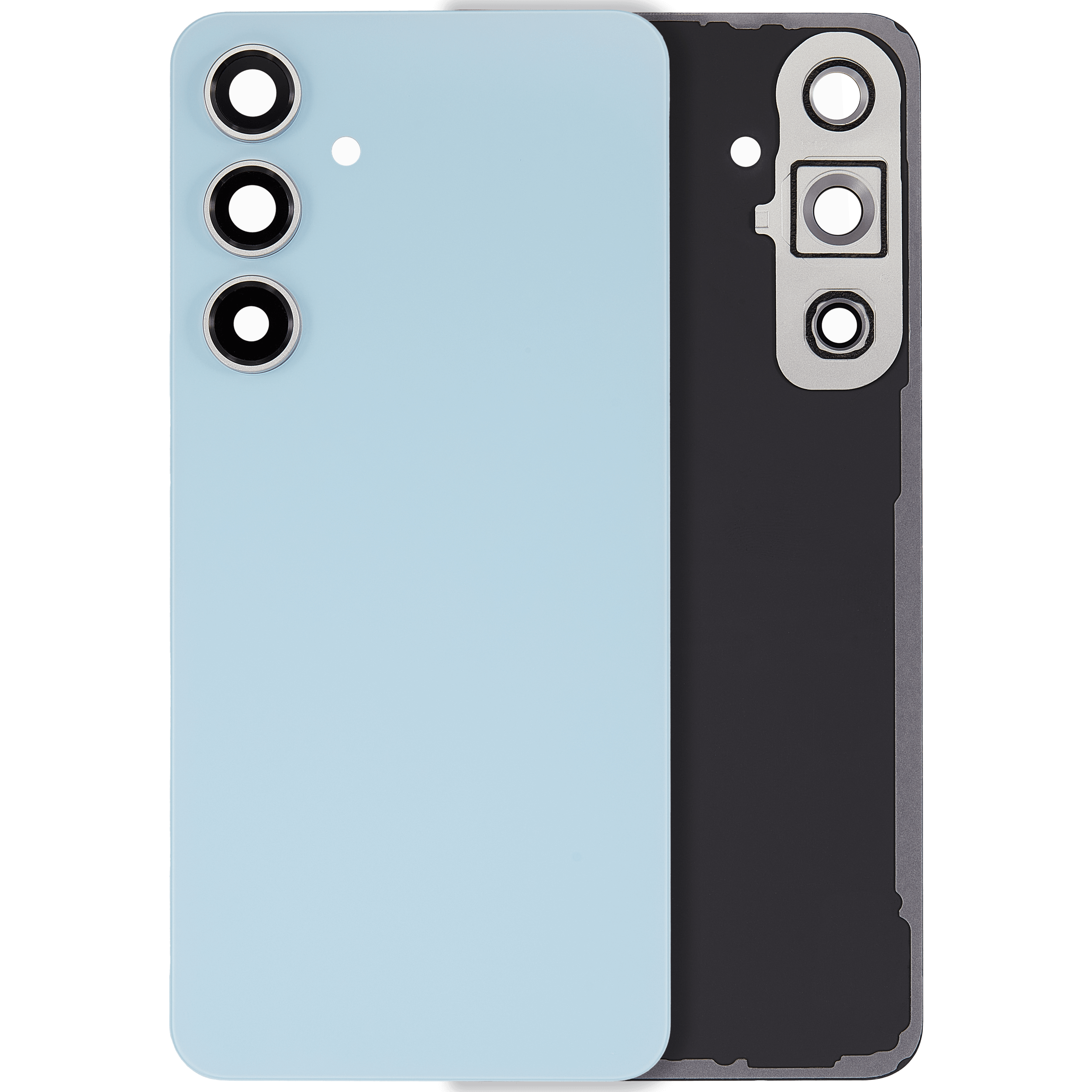 vetro cover posteriore con Vetro fotocamera per Samsung Galaxy S24 FE (No Logo) (Blu)
