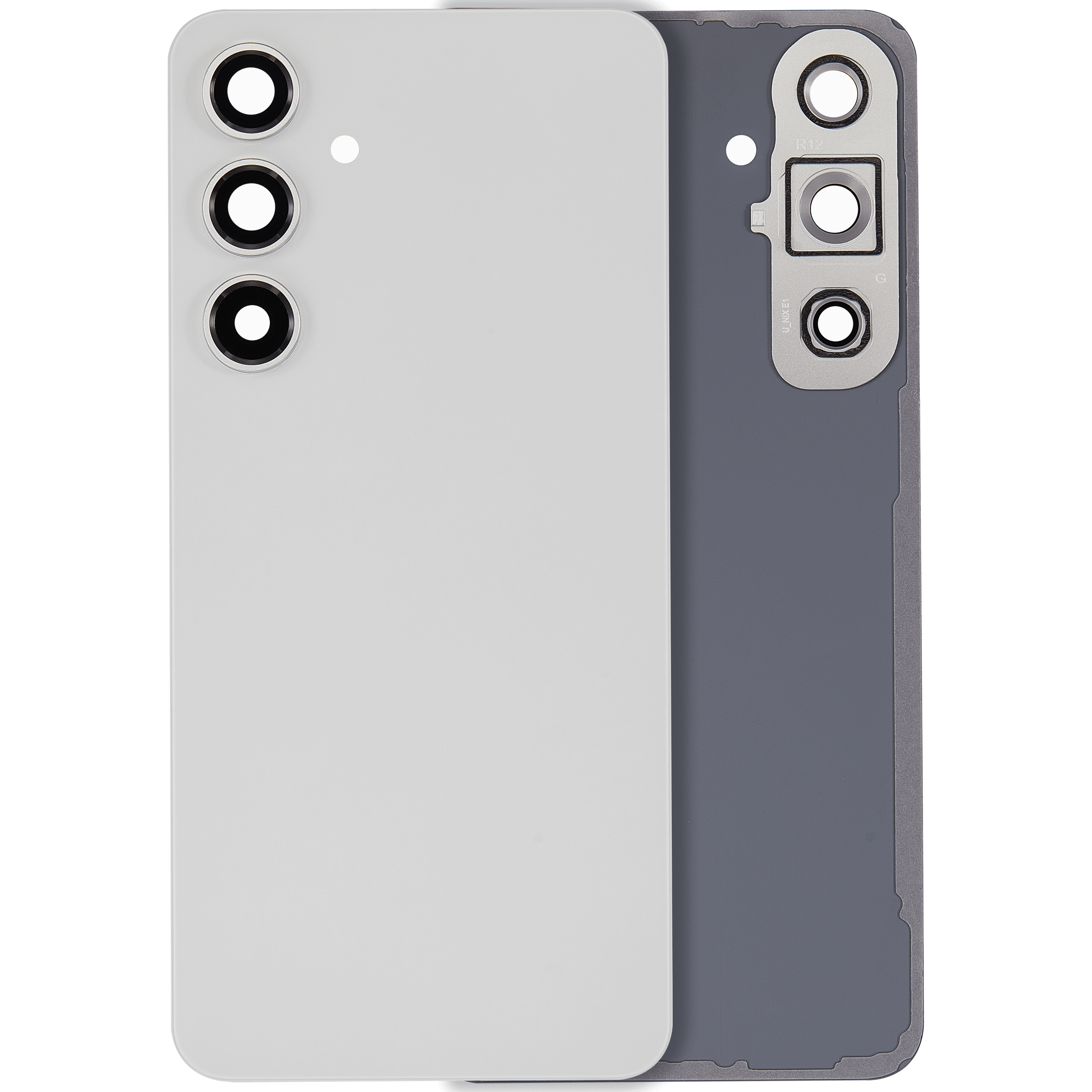 vetro cover posteriore con Vetro fotocamera per Samsung Galaxy S24 FE (No Logo) (Grigio)