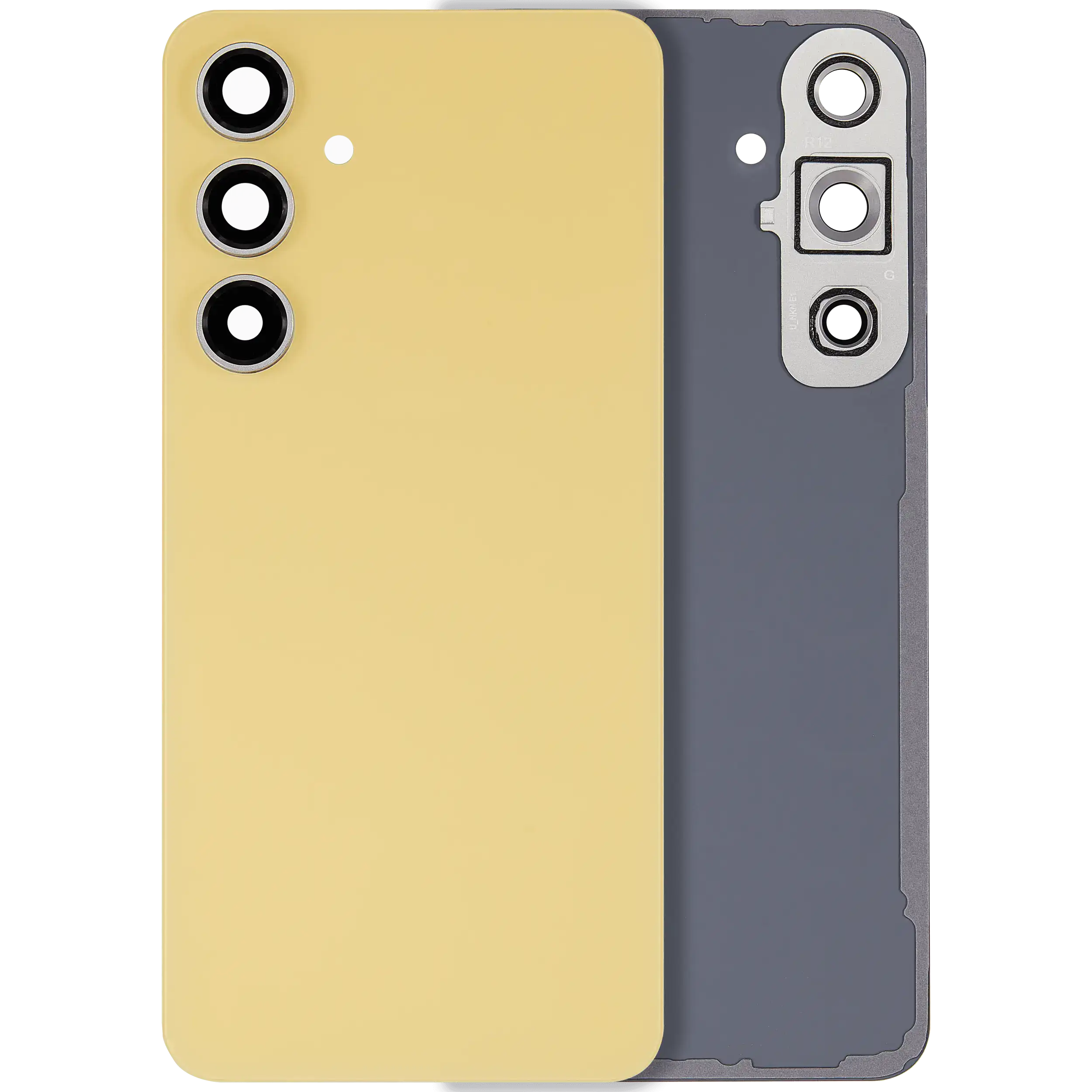 vetro cover posteriore con Vetro fotocamera per Samsung Galaxy S24 FE (No Logo) (Giallo)