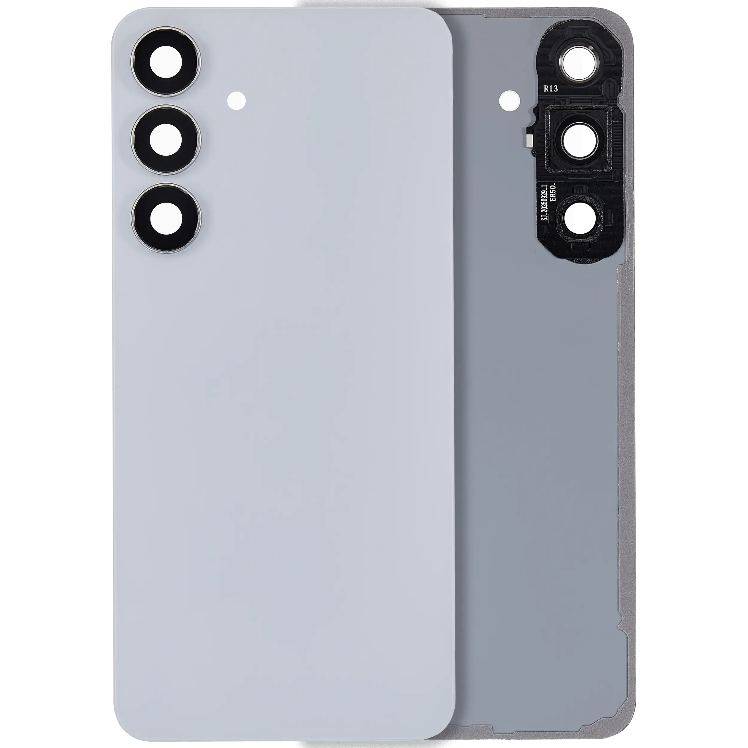 vetro cover posteriore con Vetro fotocamera per Samsung Galaxy S25 FE (No Logo) (Icyblue)
