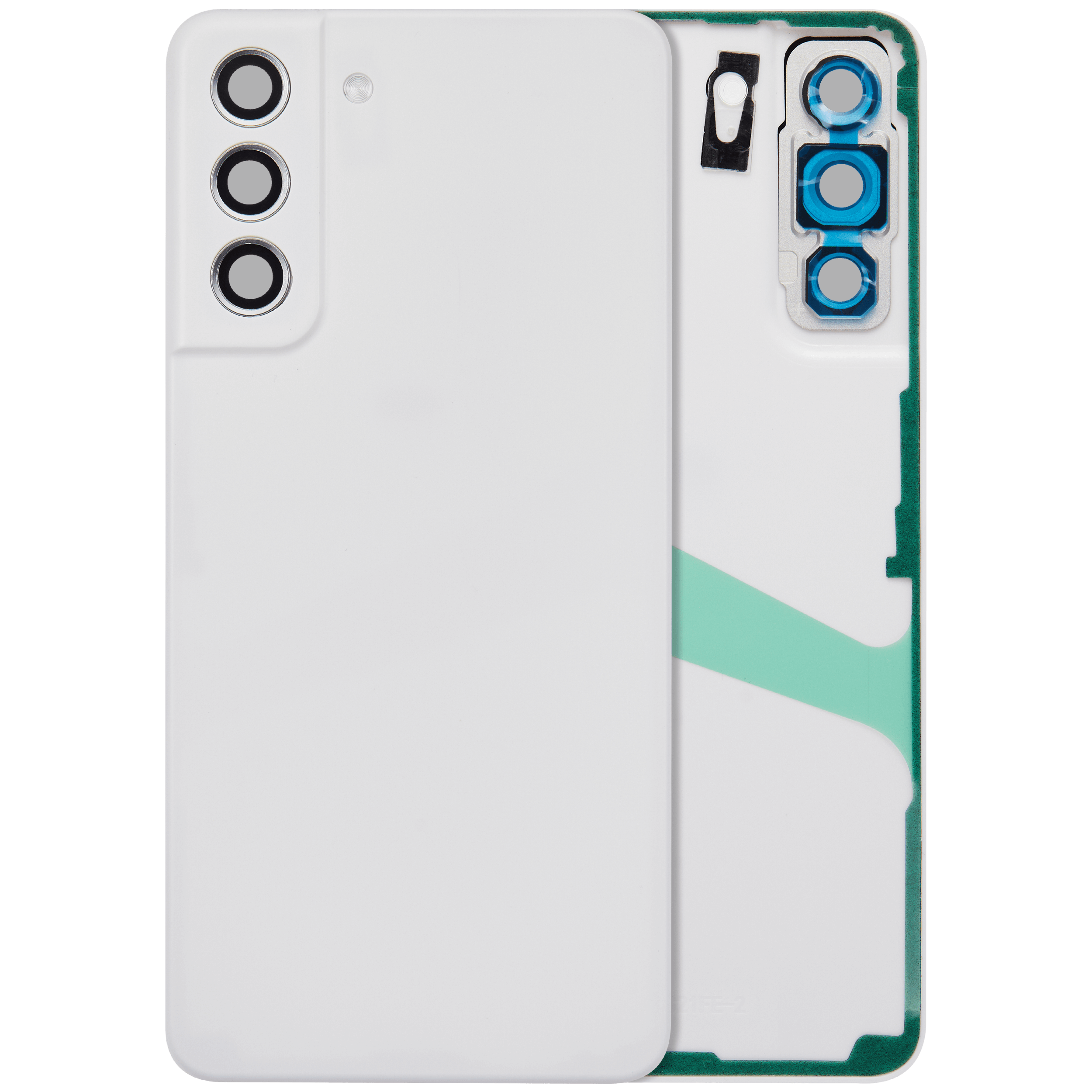 vetro cover posteriore con Vetro fotocamera per Samsung Galaxy S21 FE 5G (No Logo) (Bianco)