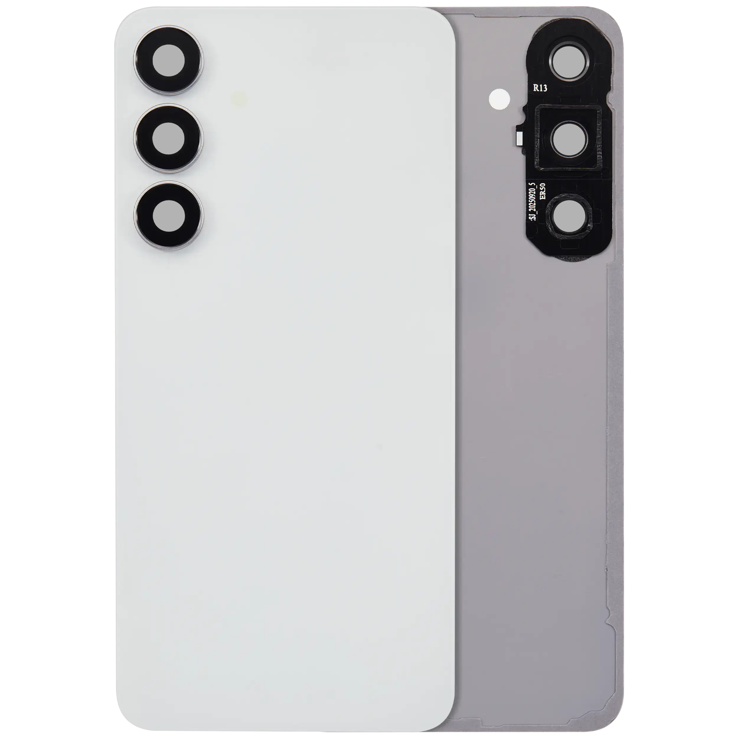 vetro cover posteriore con Vetro fotocamera per Samsung Galaxy S25 FE (No Logo) (Bianco)