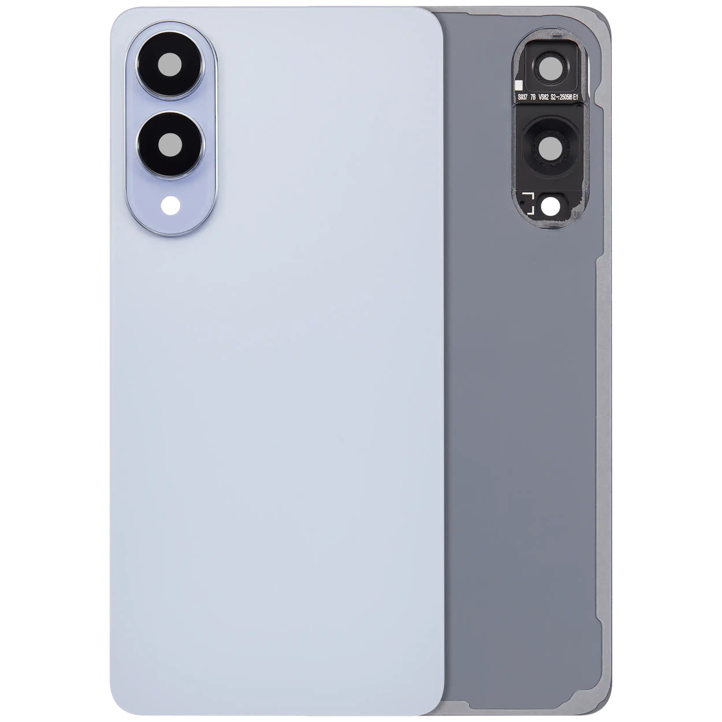 vetro cover posteriore con Vetro fotocamera per Samsung Galaxy S25 Edge (No Logo) (Titanio Icyblue)