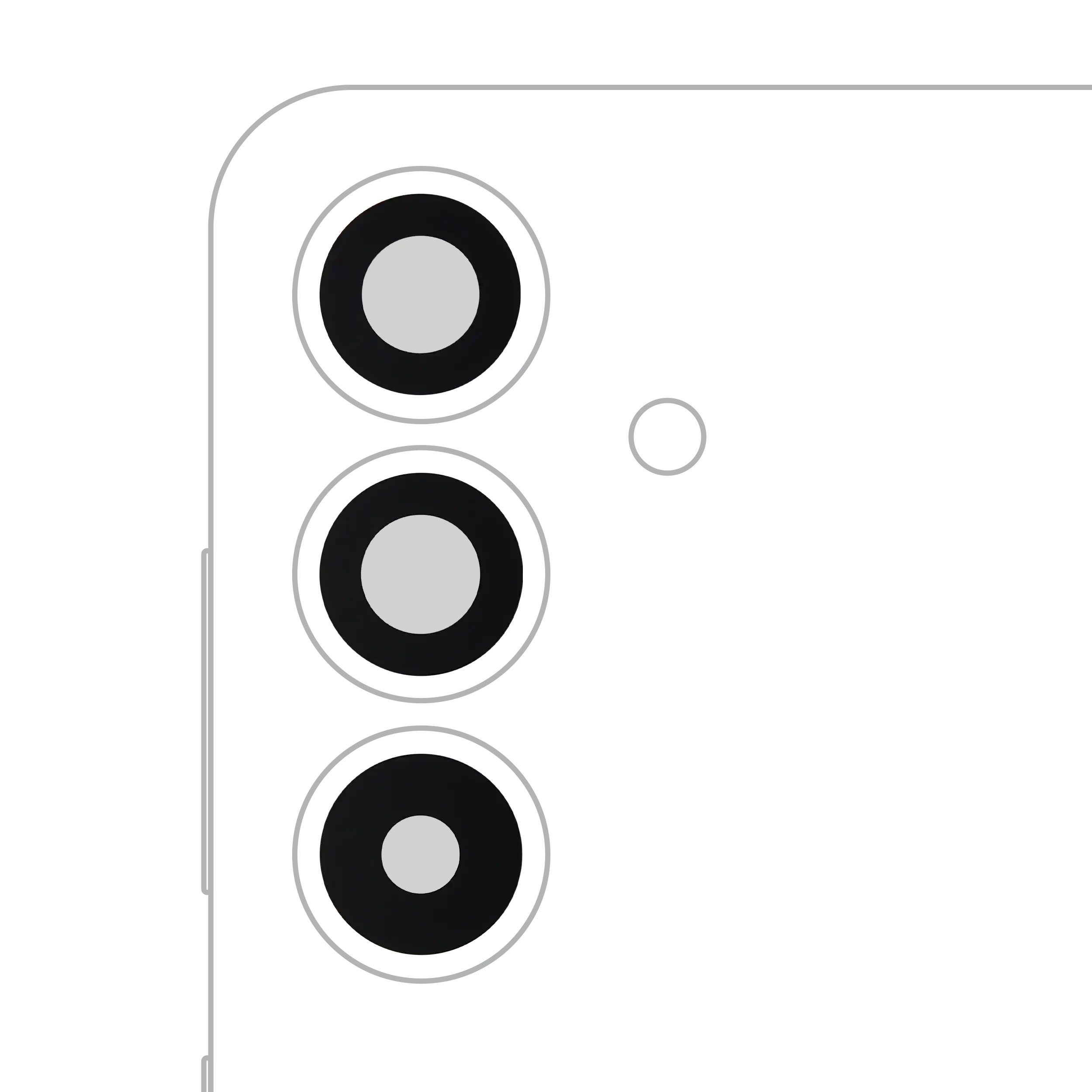 Lente fotocamera posteriore (solo vetro) con adesivo per Samsung Galaxy S25 FE 5G (Premium)