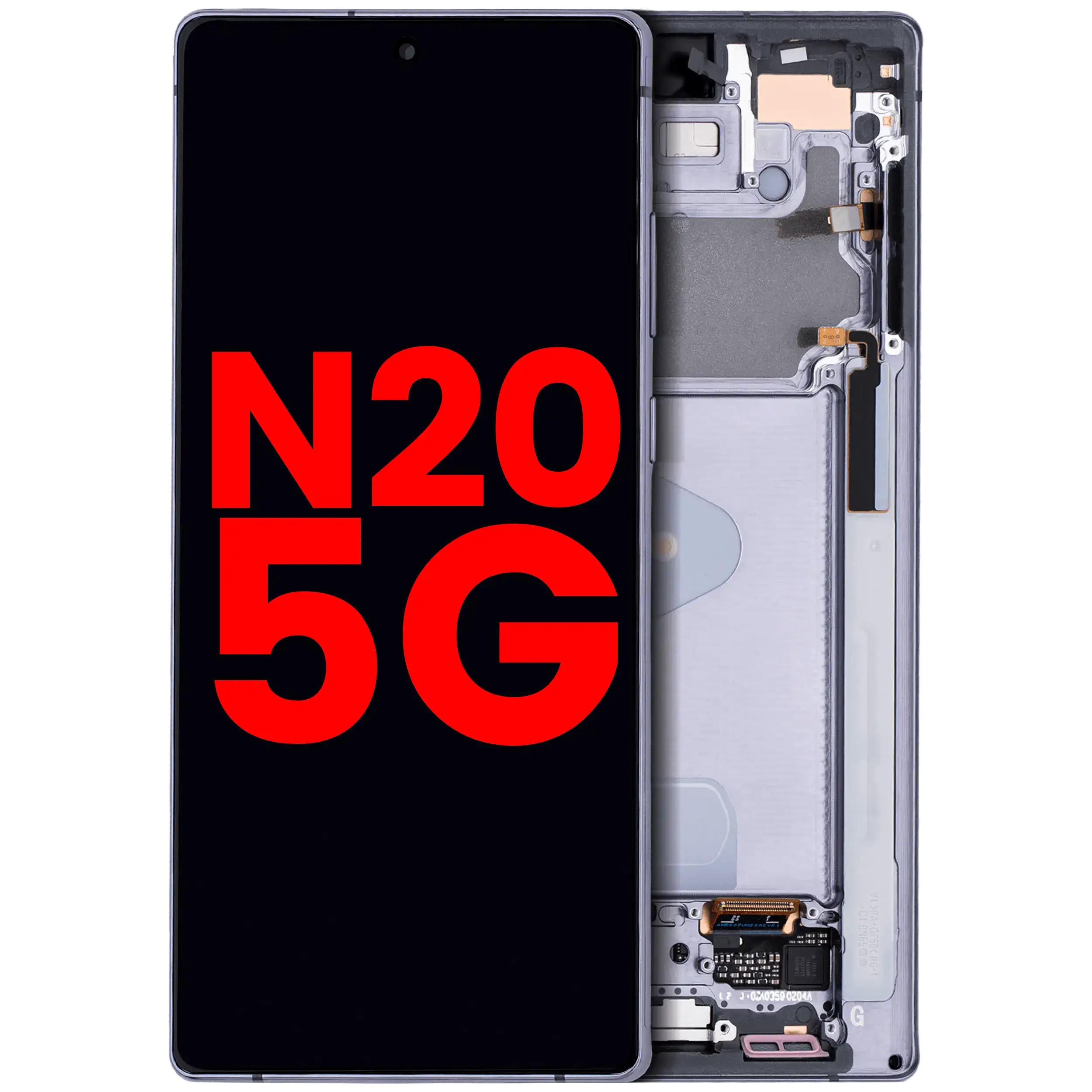 Display OLED completo con Frame per Samsung Galaxy Note 20 5G (Mystic Grigio)