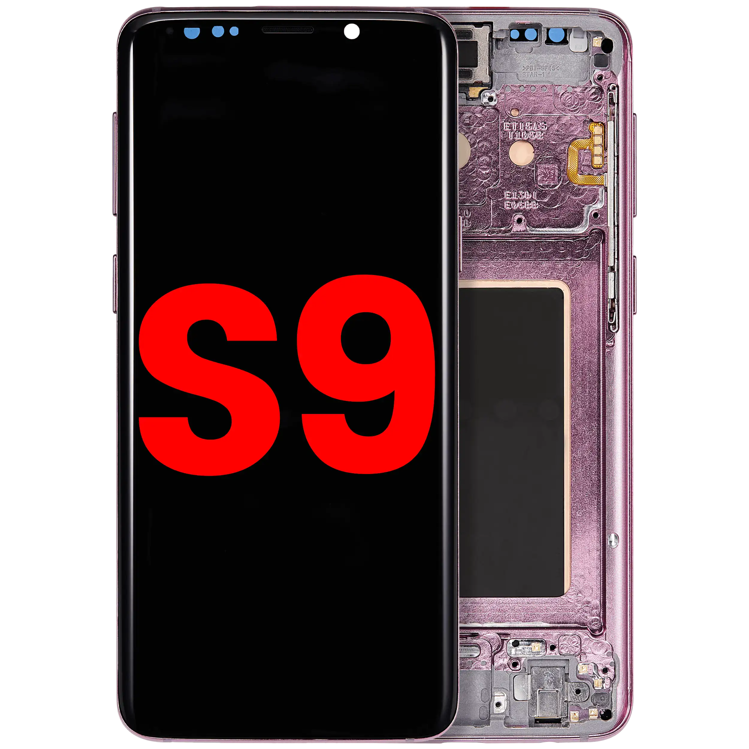 Display OLED completo con Frame per Samsung Galaxy S9 (Lilac Viola)