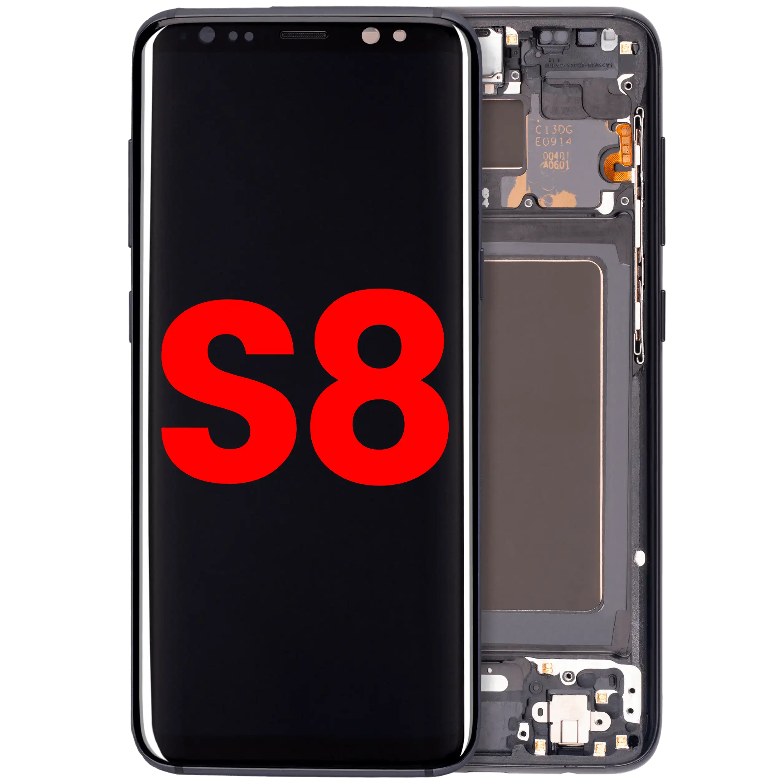 Display OLED completo con Frame per Samsung Galaxy S8 (Mezzanotte Nero)