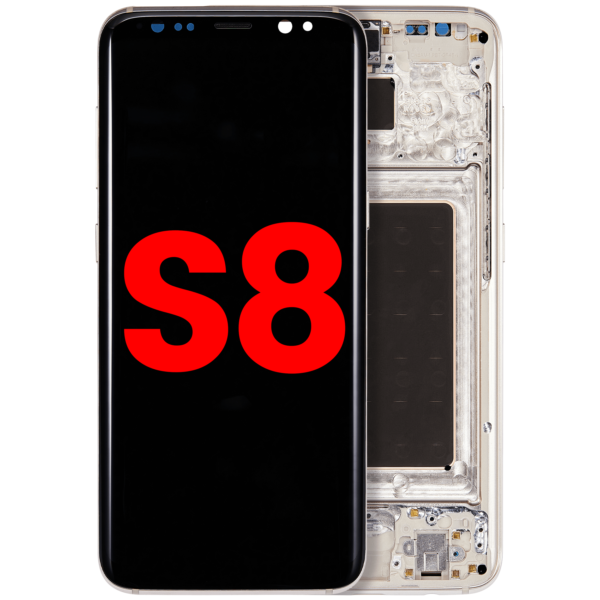 Display OLED completo con Frame per Samsung Galaxy S8 (Arctic Argento)