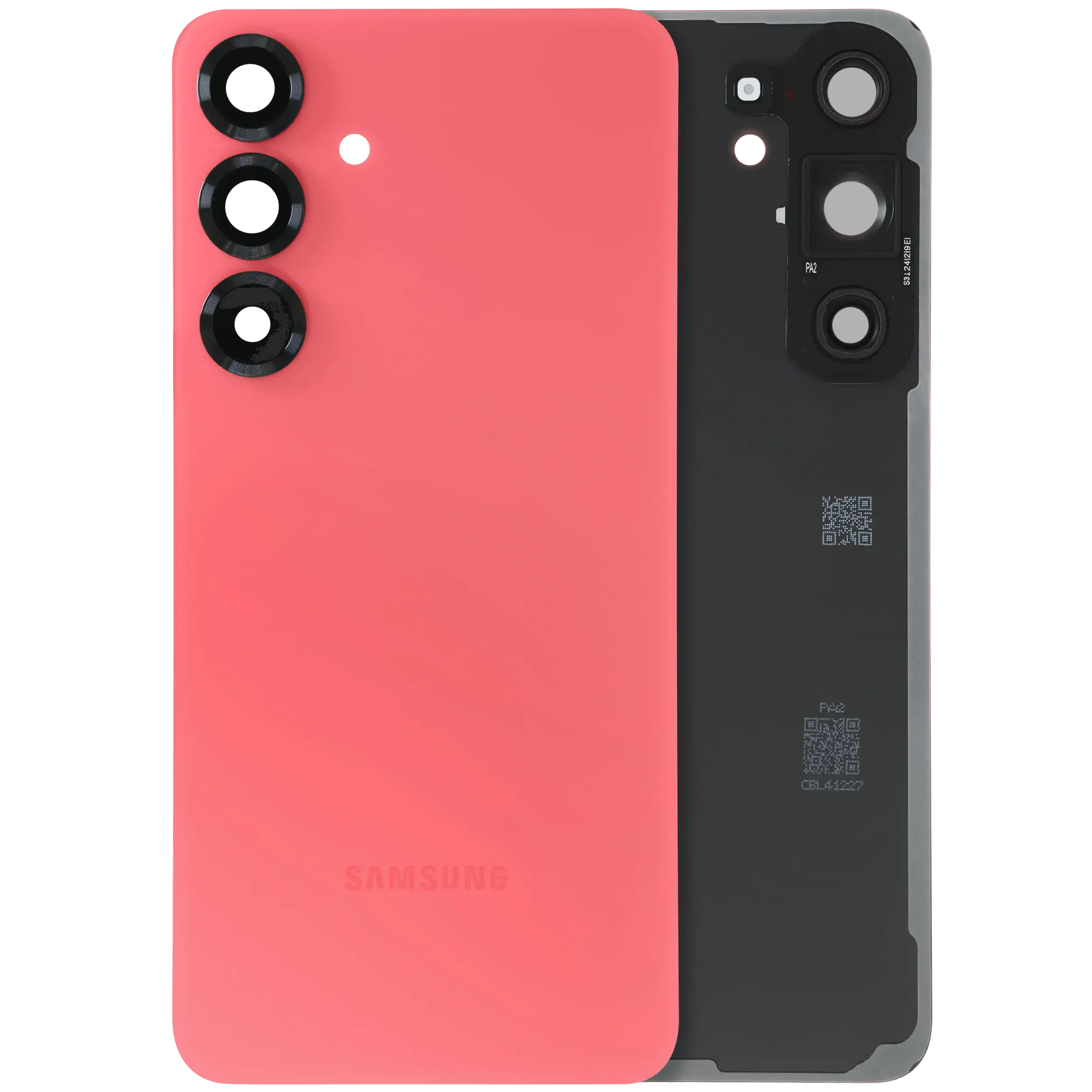 vetro cover posteriore con Vetro fotocamera per Samsung Galaxy S25 Plus 5G (Service Pack) (Coral Rosso)