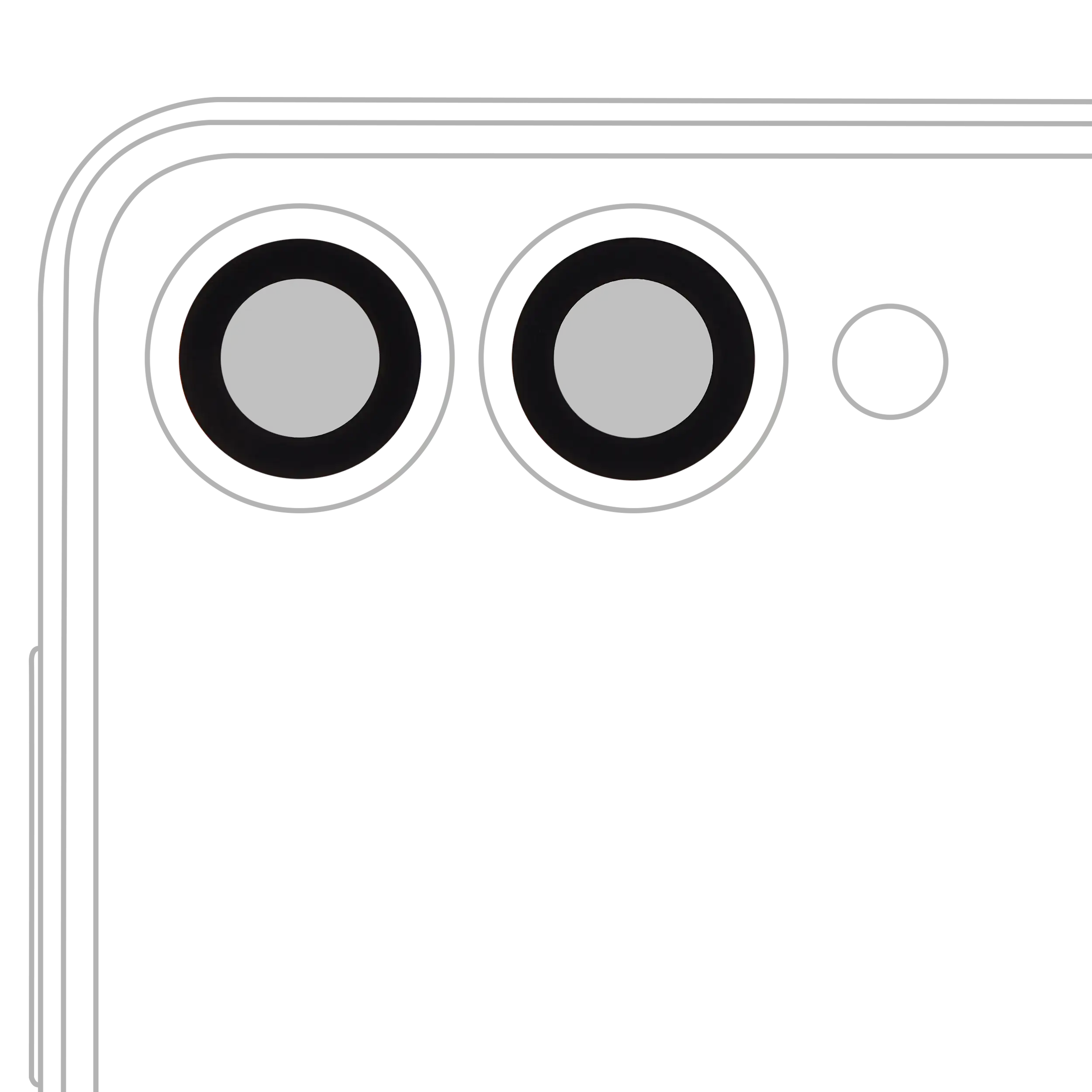 Lente fotocamera posteriore (solo vetro) con adesivo per Samsung Galaxy Z Flip 7 5G (F766) (2 set pezzi)