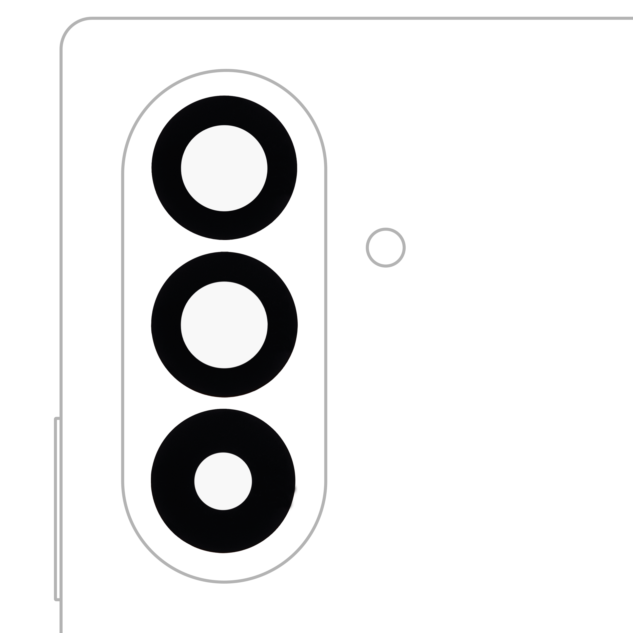 Lente fotocamera posteriore (solo vetro) con adesivo per Samsung Galaxy Z Fold 7 (F966) (10 pezzi)
