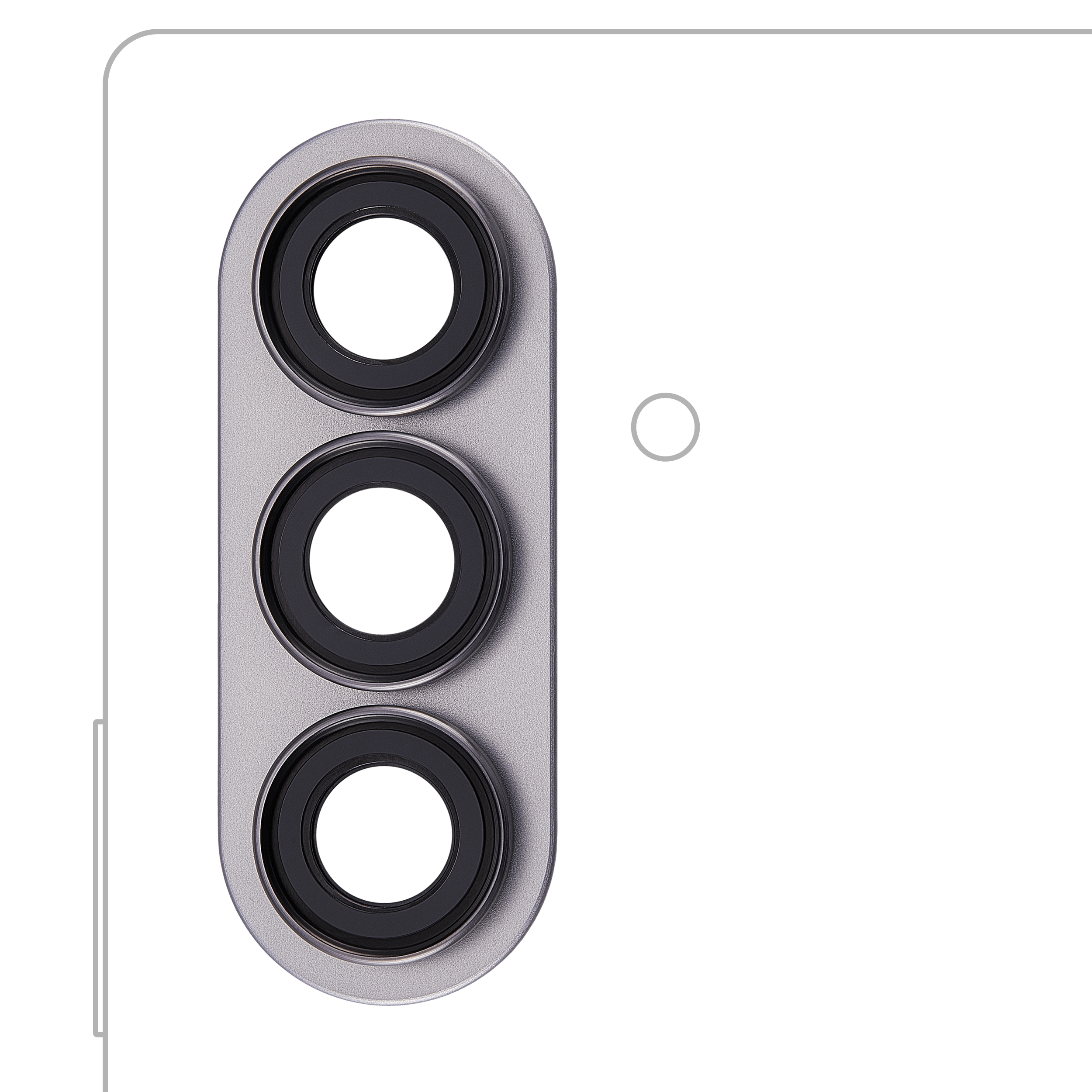 Lente fotocamera posteriore con Cornice Ring per Samsung Galaxy Z Fold 7 (F966) (Argento Shadow)