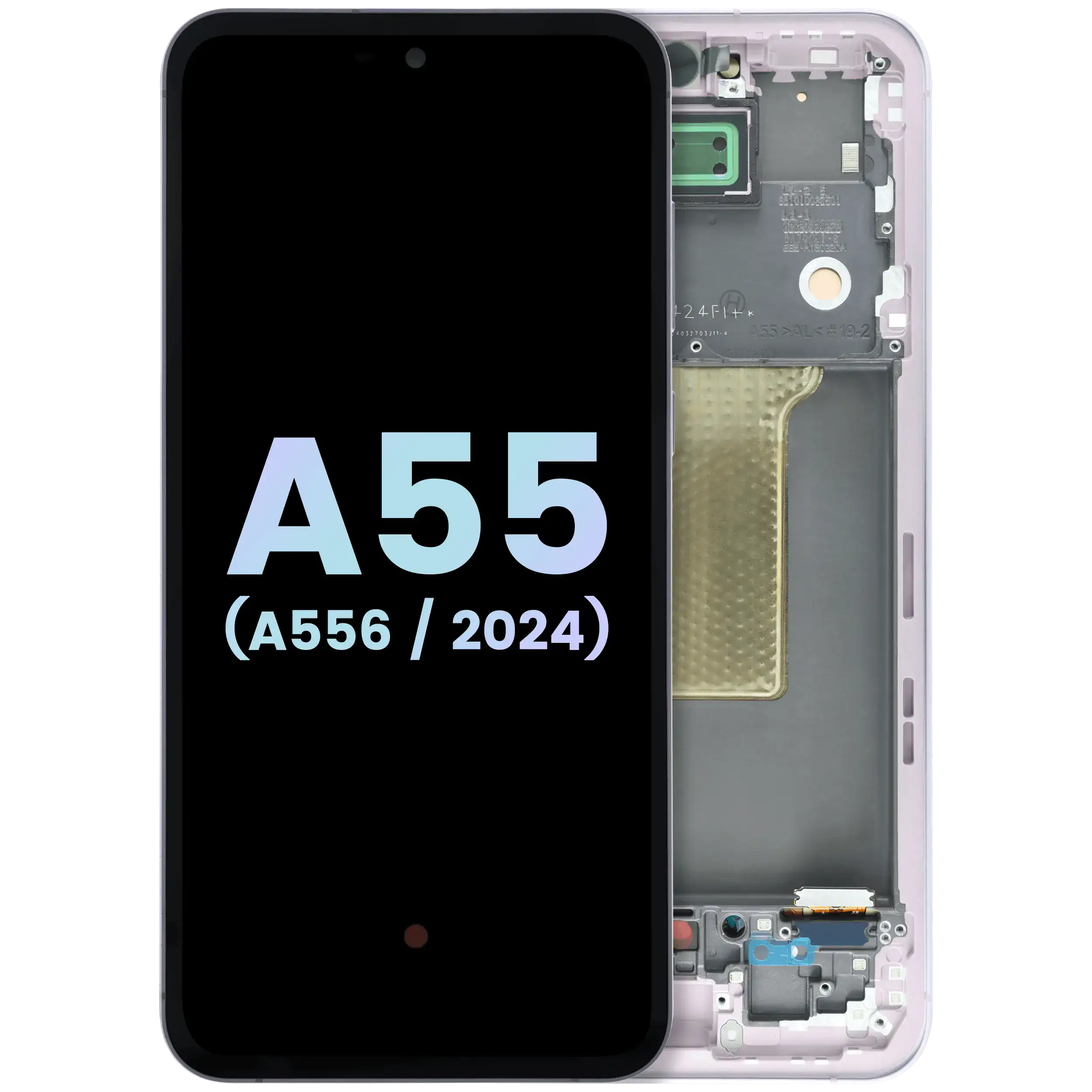 Display OLED completo con Frame per Samsung Galaxy A55 (A556 / 2024) (Service Pack) (Lilac)
