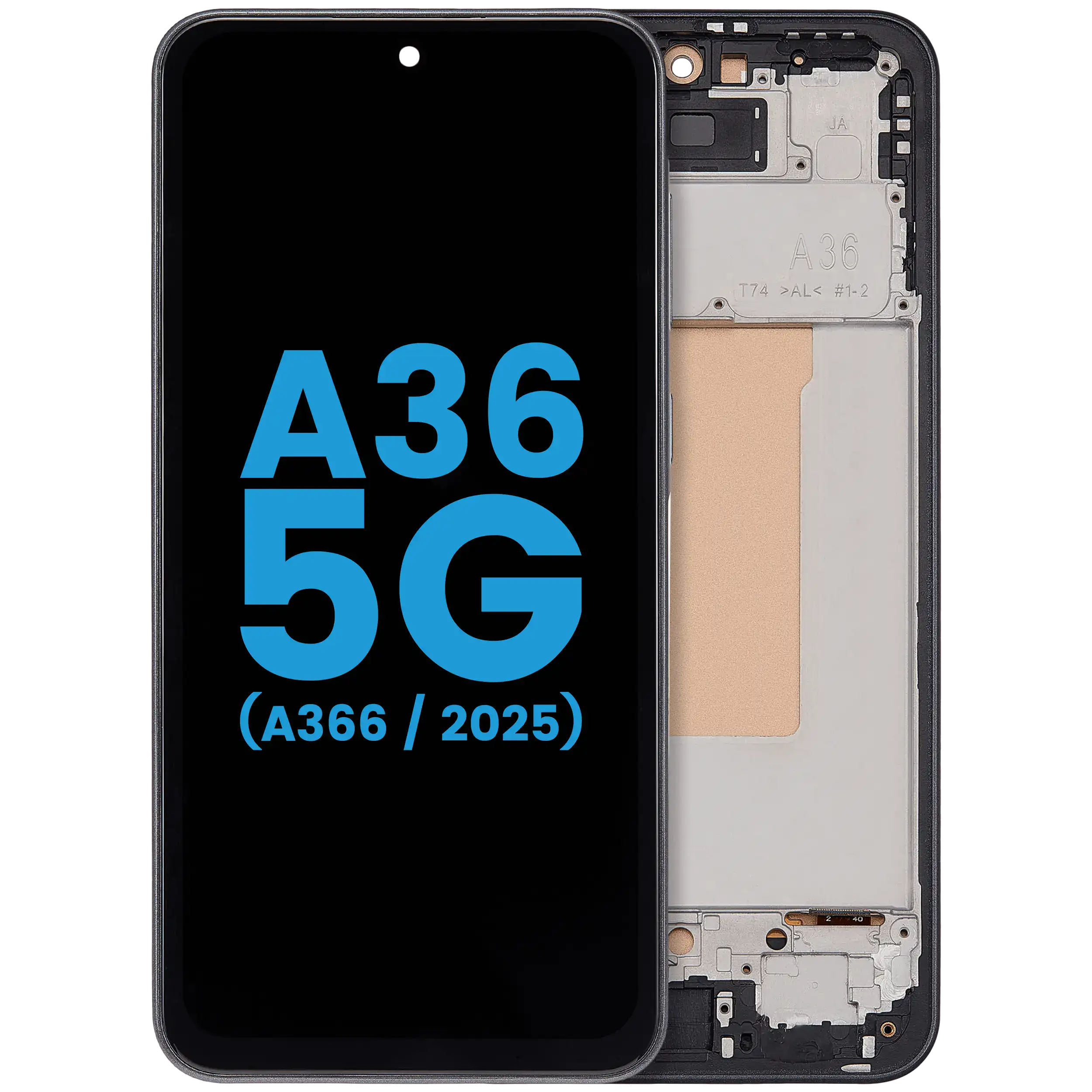 Display LCD completo con Frame per Samsung Galaxy A36 5G (A366/ 2025)(6.58" ) (US Version) (Nero)