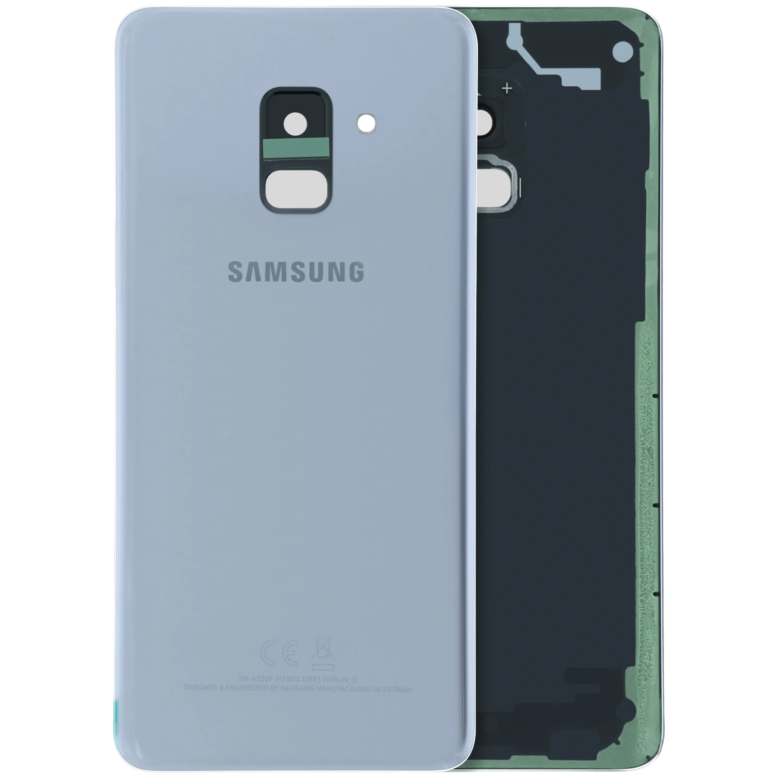 Cover posteriore con Vetro fotocamera compatibile per Samsung Galaxy A8 (A530) (Service Pack) (Grigio)