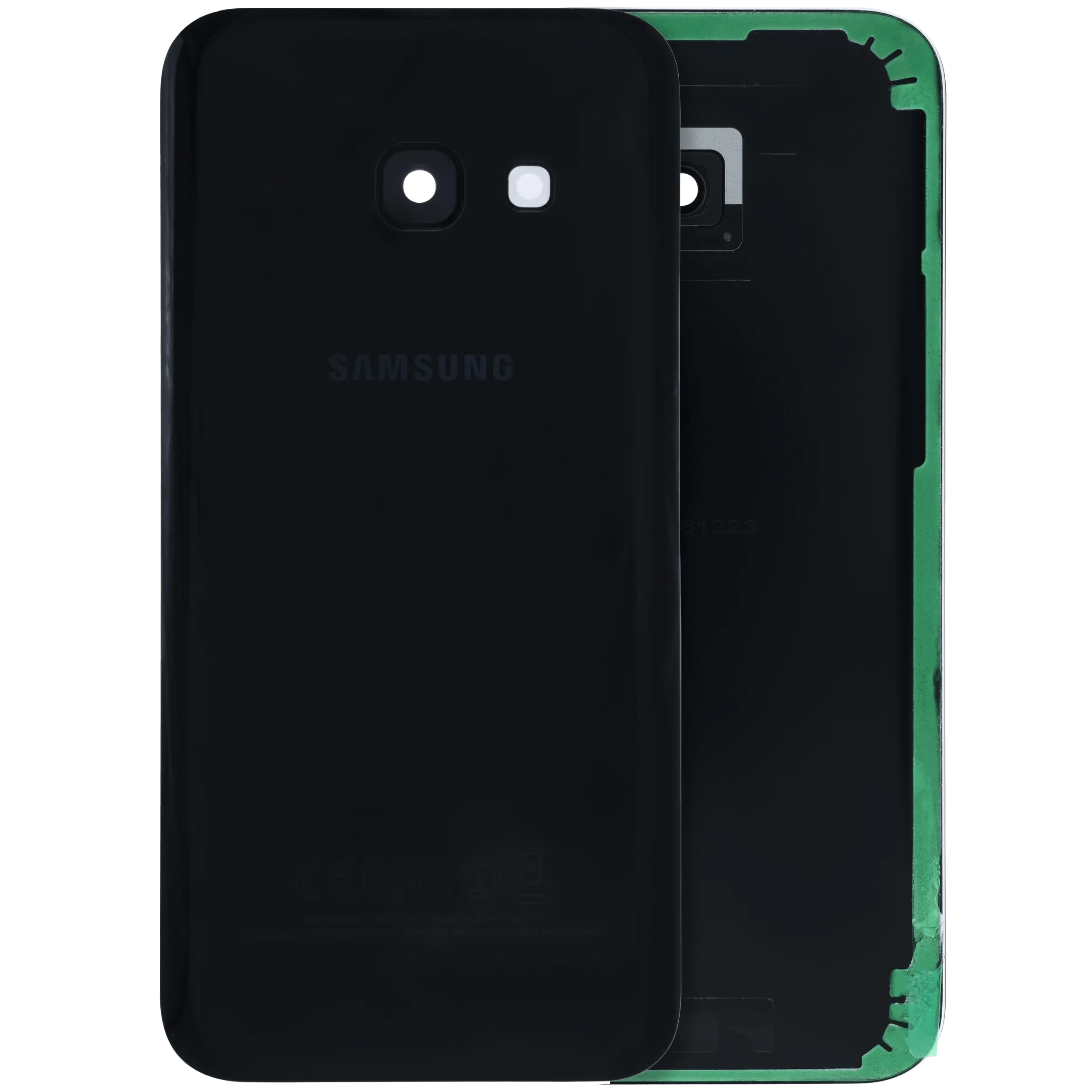 Cover posteriore con Vetro fotocamera compatibile per Samsung Galaxy A3 (A320) (Service Pack) (Nero)