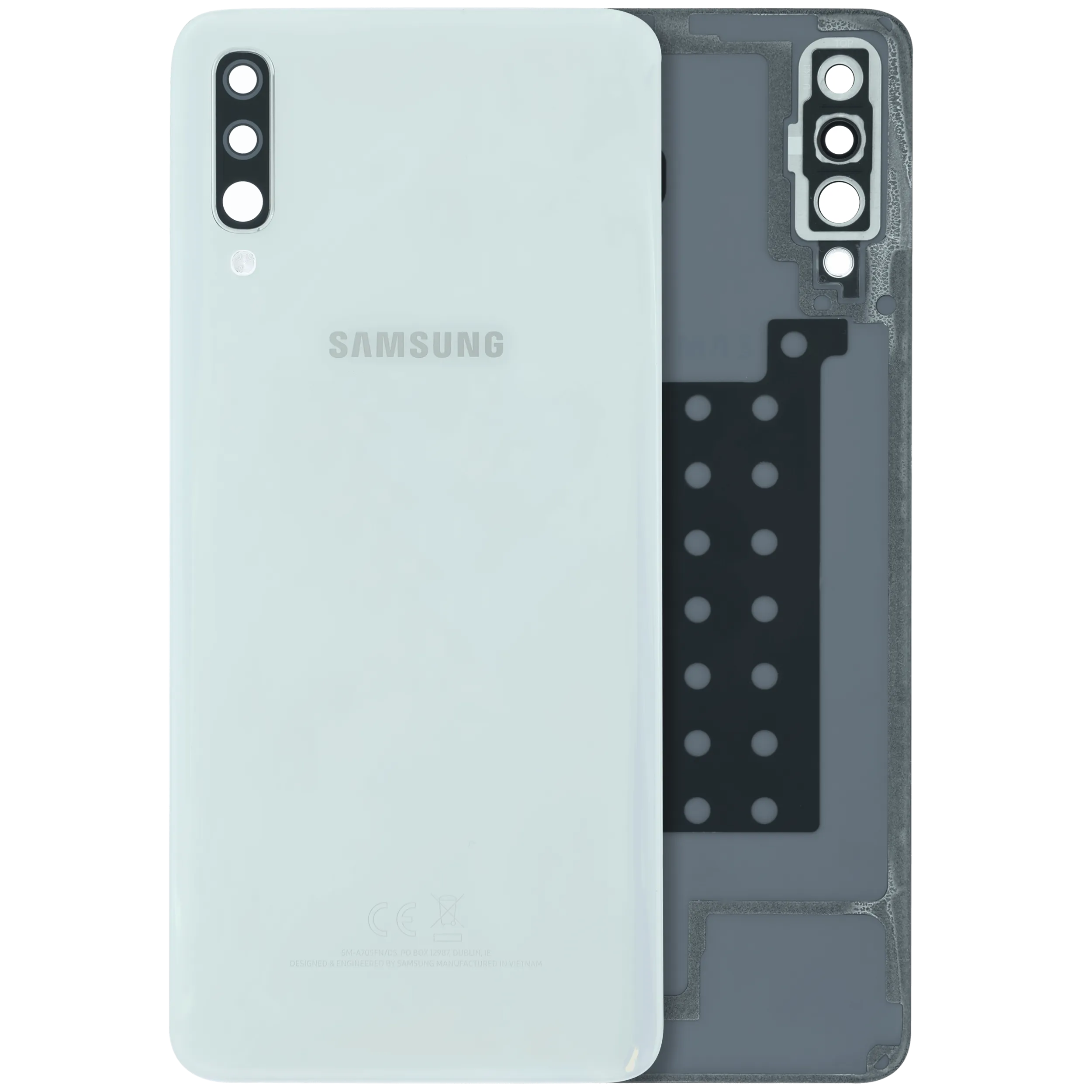 Cover posteriore con Vetro fotocamera per Samsung Galaxy A70 (A705) (Service Pack) (Bianco)