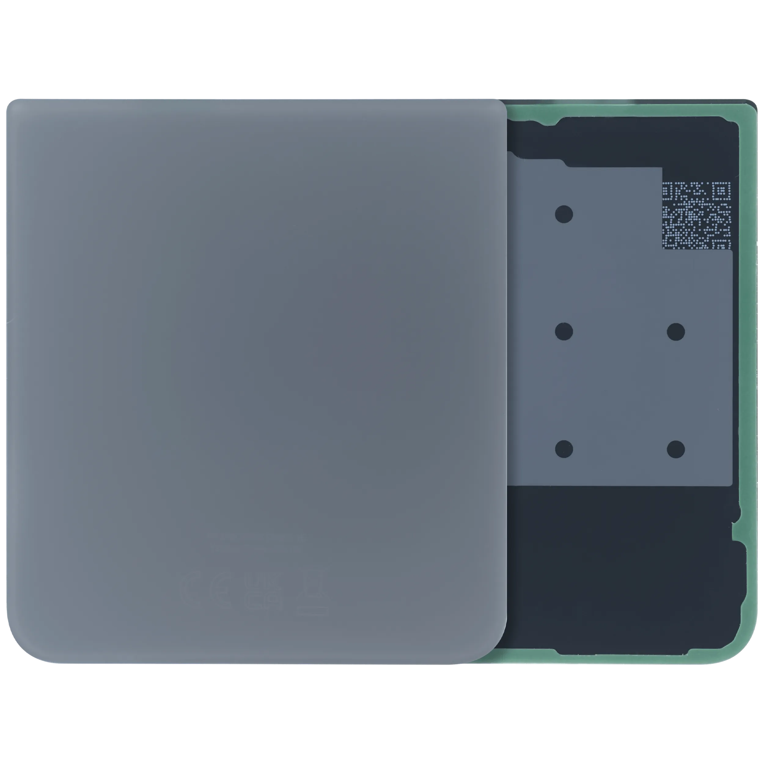 Bottom vetro cover posteriore compatibile per Samsung Galaxy Z Flip 3 5G (Service Pack) (Grigio)
