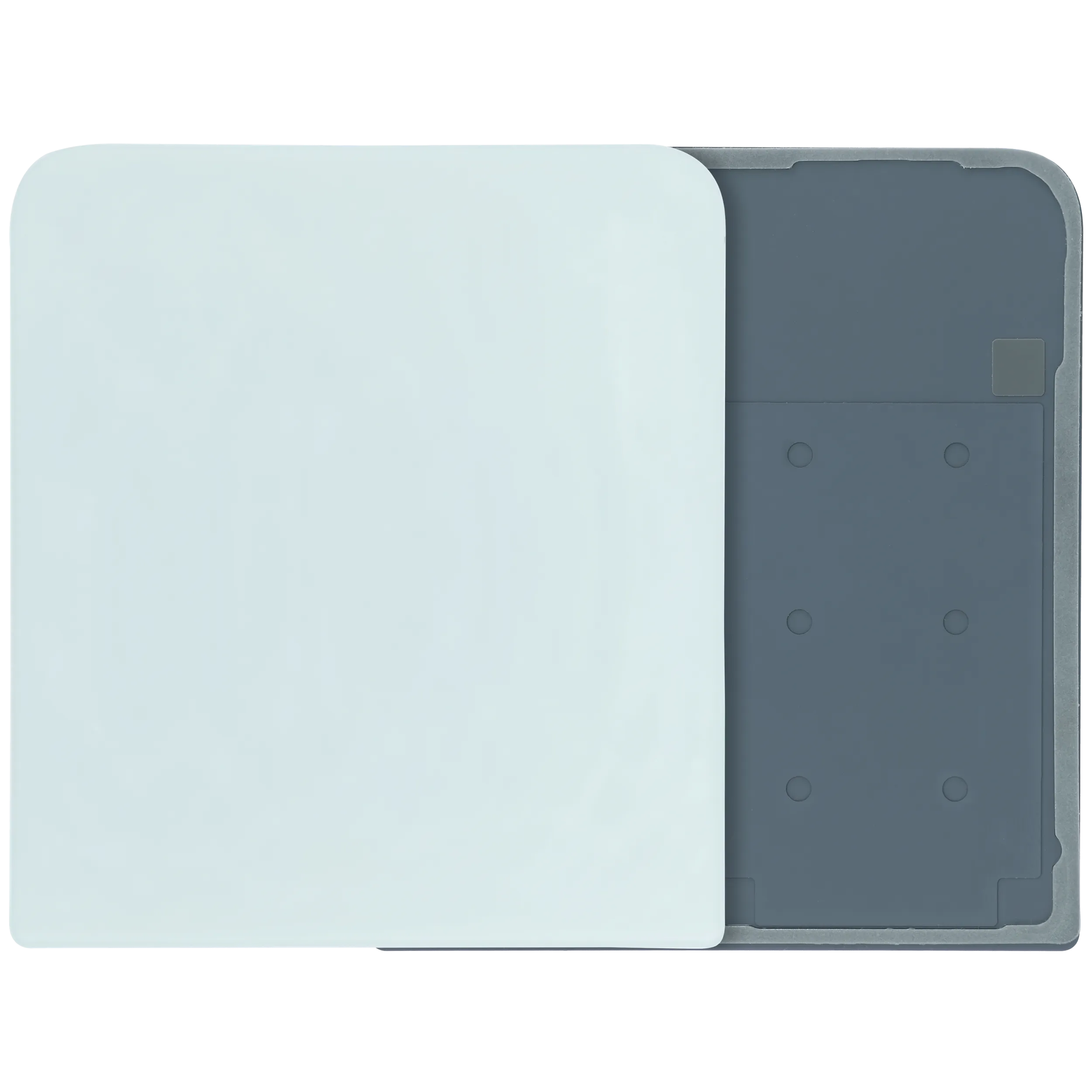 Bottom vetro cover posteriore compatibile per Samsung Galaxy Z Flip 3 5G (Service Pack) (Bianco)