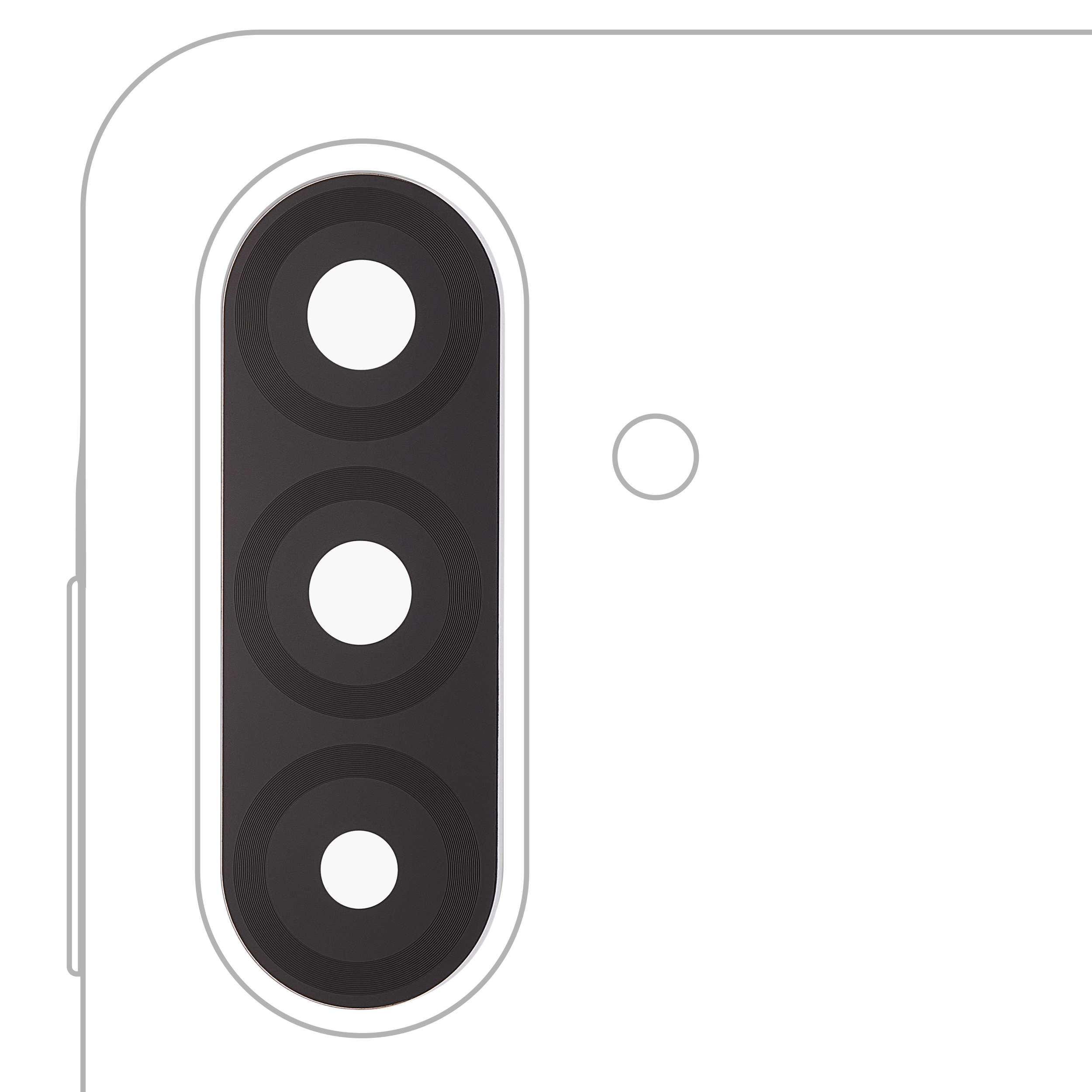 Lente fotocamera posteriore (solo vetro) con adesivo per Samsung Galaxy A26 5G (A266 / 2025)