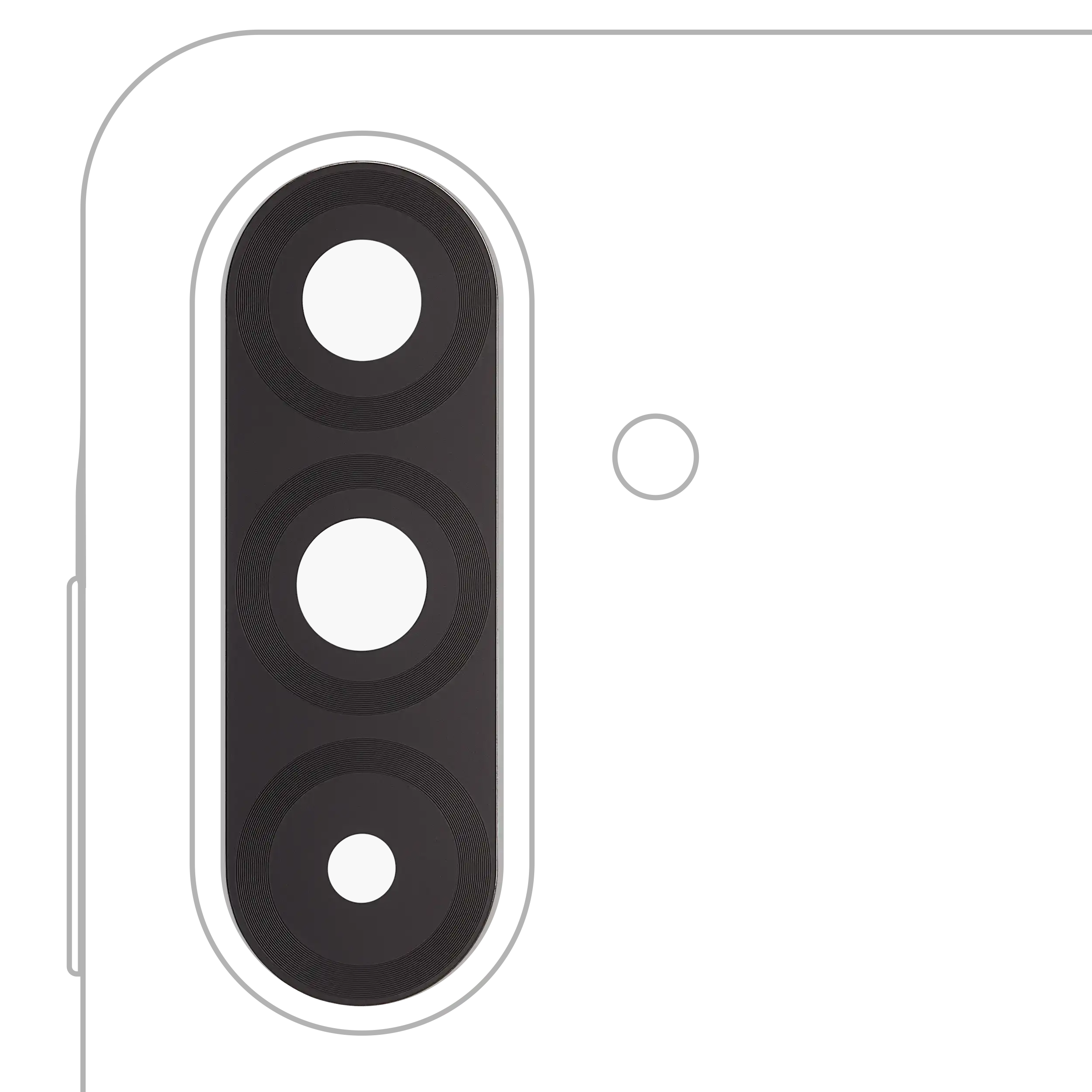 Lente fotocamera posteriore (solo vetro) con adesivo per Samsung Galaxy A36 5G (A366 / 2025)