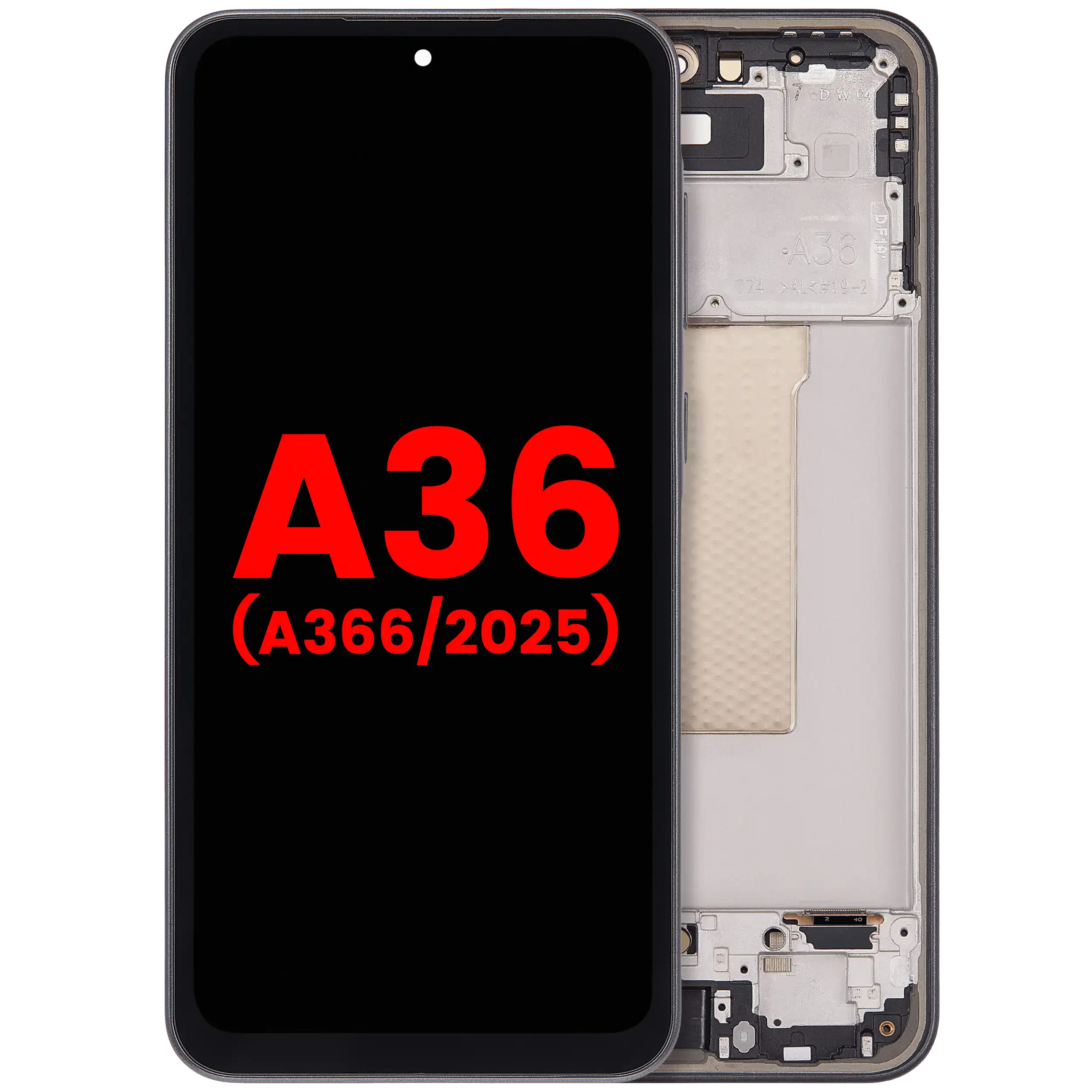 Display OLED completo con Frame per Samsung Galaxy A36 5G (A366 / 2025) (Nero)